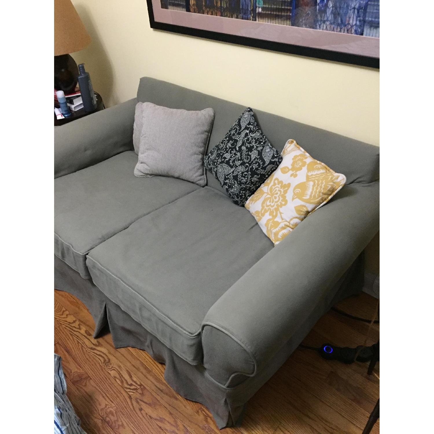 Pottery Barn Comfort Roll Arm Slipcovered Loveseat - image-1