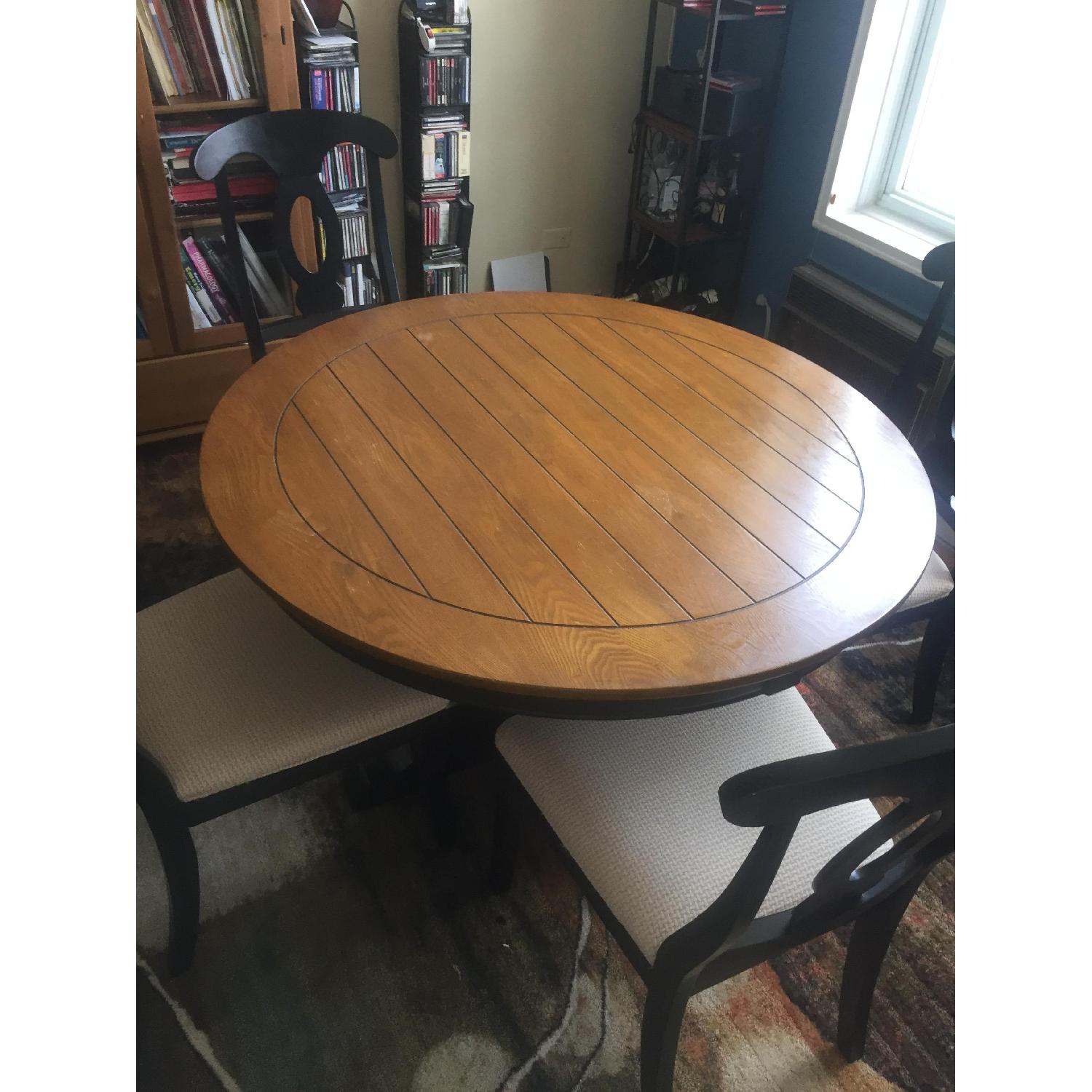Solid Wood Dining Table w/ 4 Chairs - AptDeco