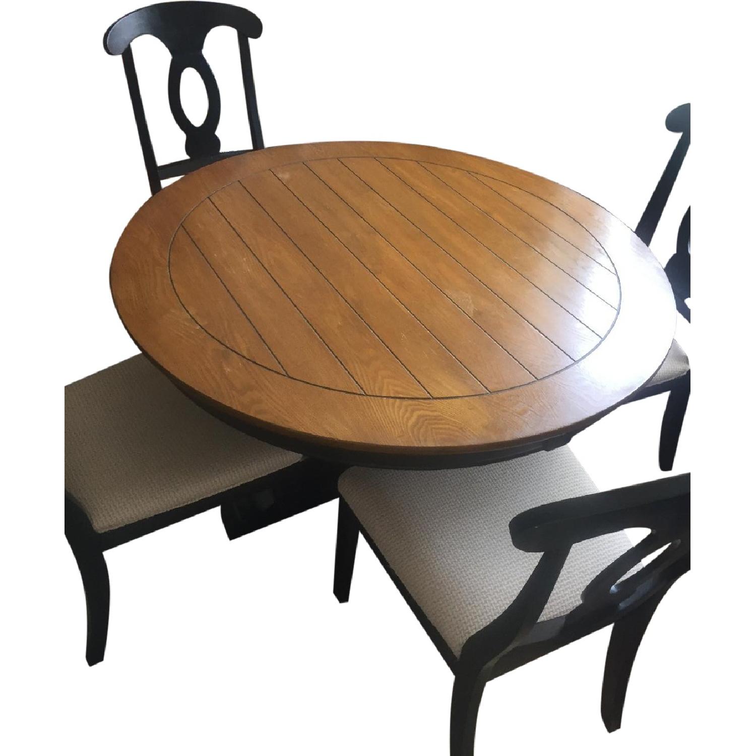 Solid Wood Dining Table w/ 4 Chairs - AptDeco