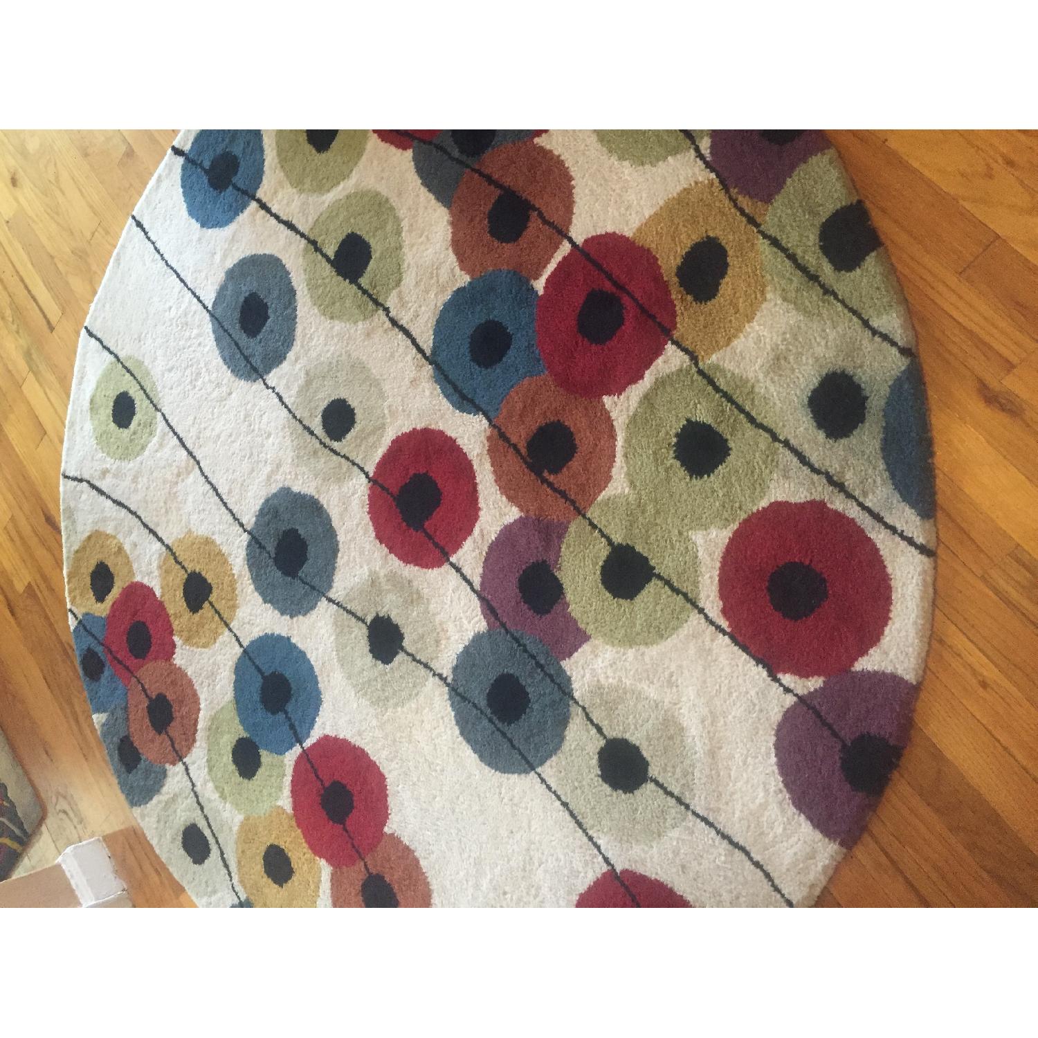 Round Wool Area Rug - image-1