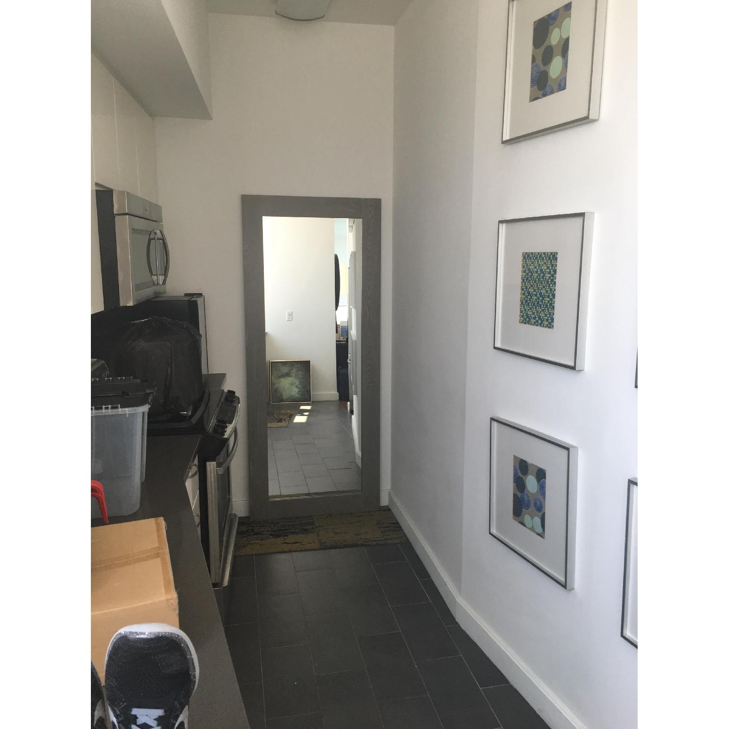 CB2 Grey Wood Floor Mirror - image-2