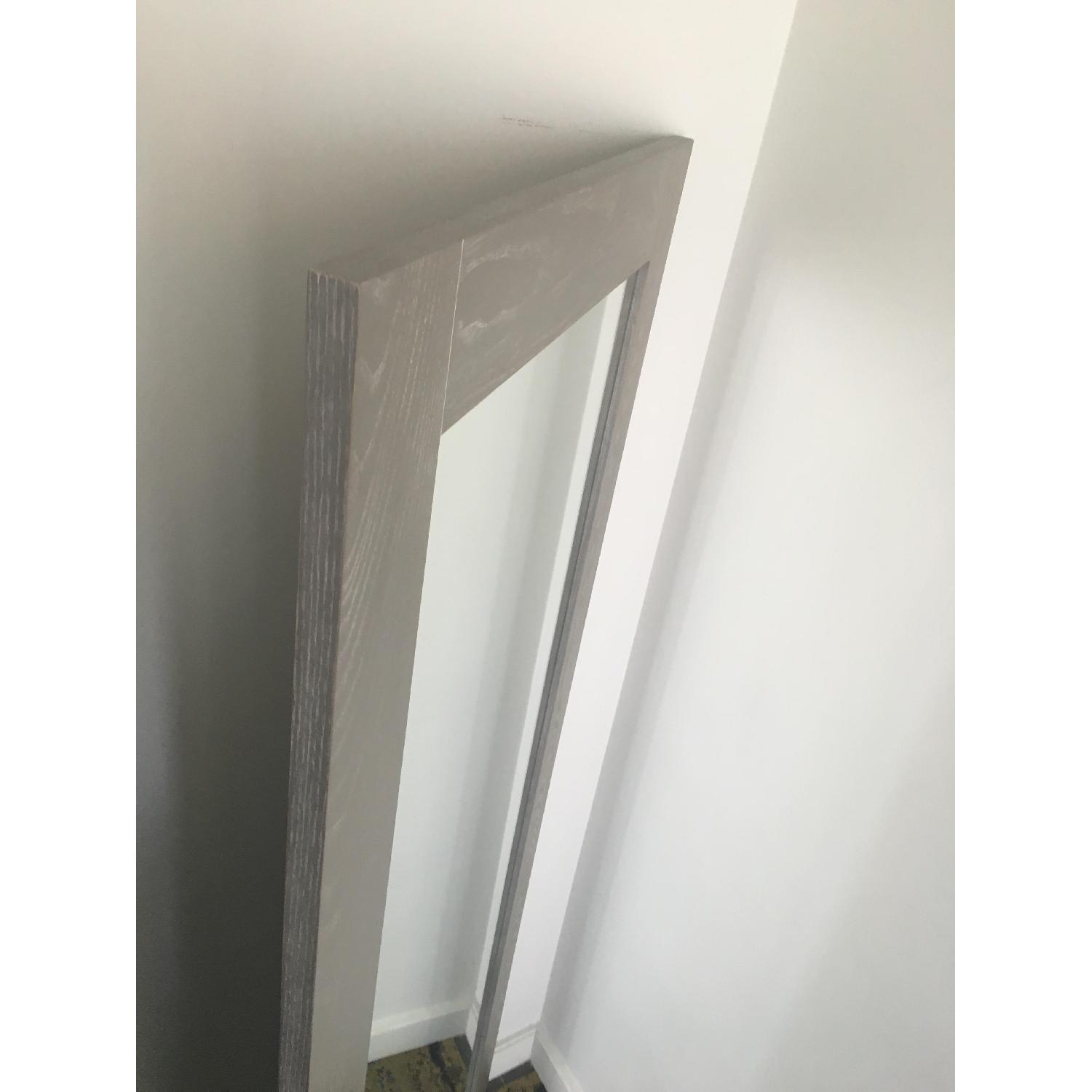 CB2 Grey Wood Floor Mirror AptDeco