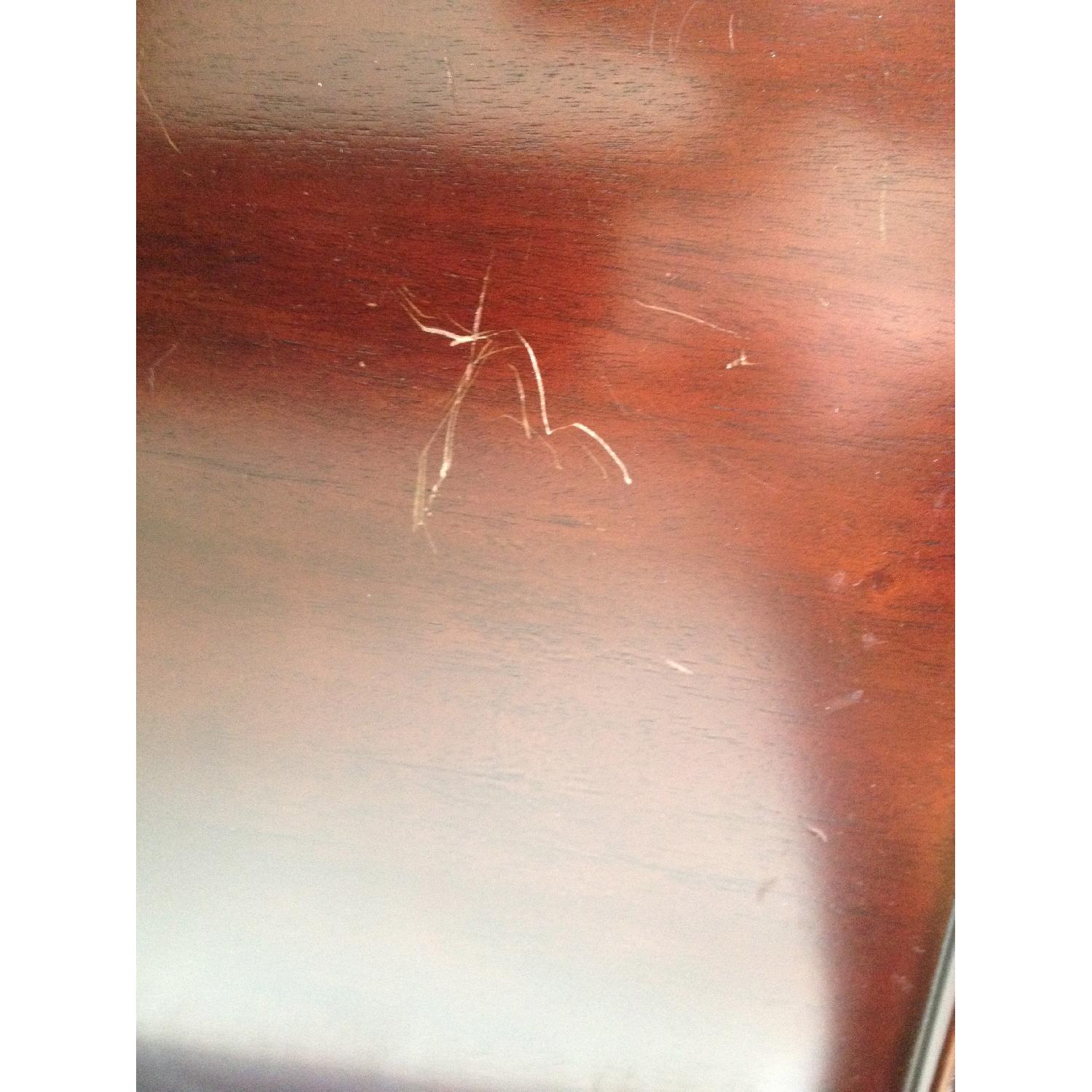 Crate & Barrel Dark Brown Wood Queen Size Bed Frame - image-5