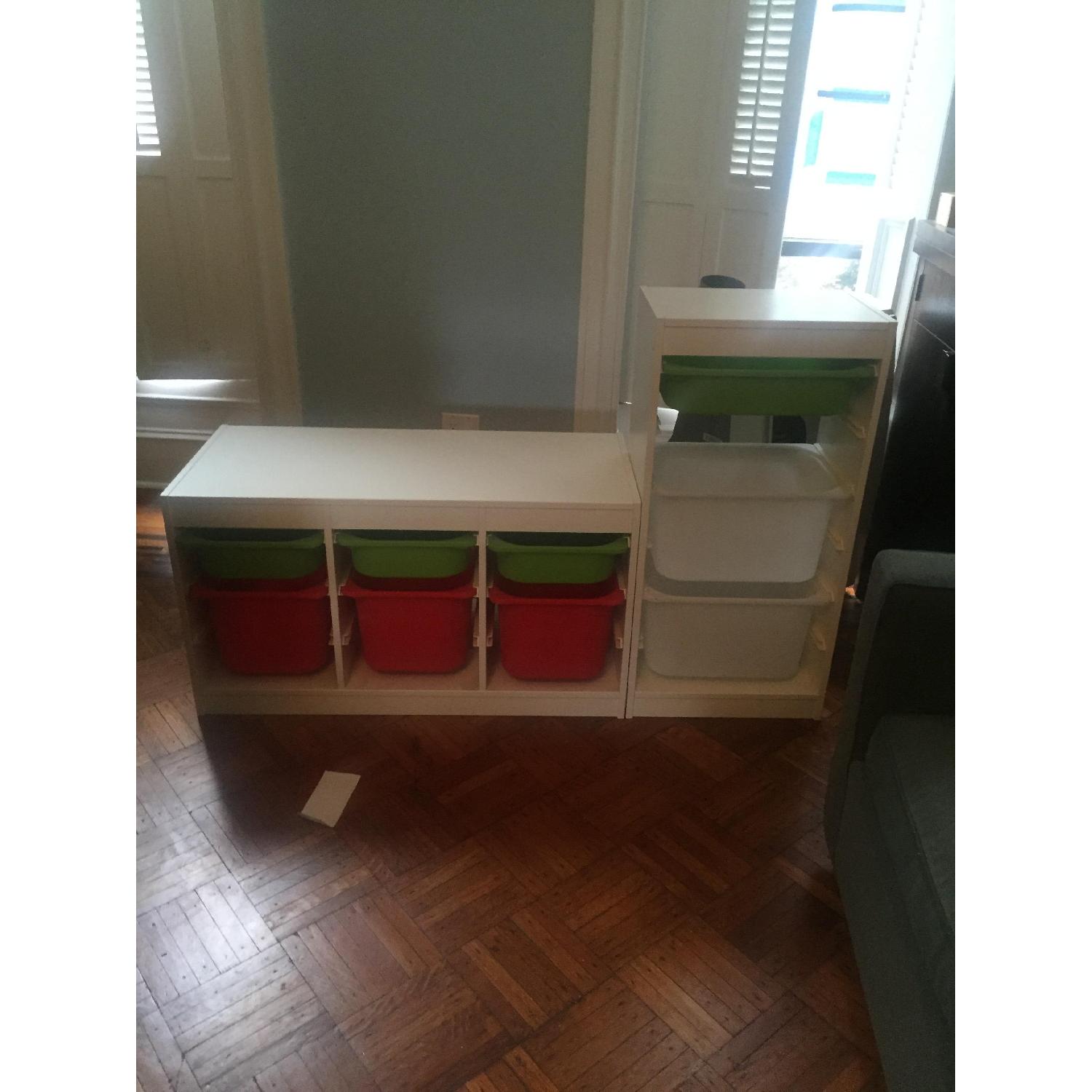 Ikea Trofast Storage Units w/ Bins - image-1
