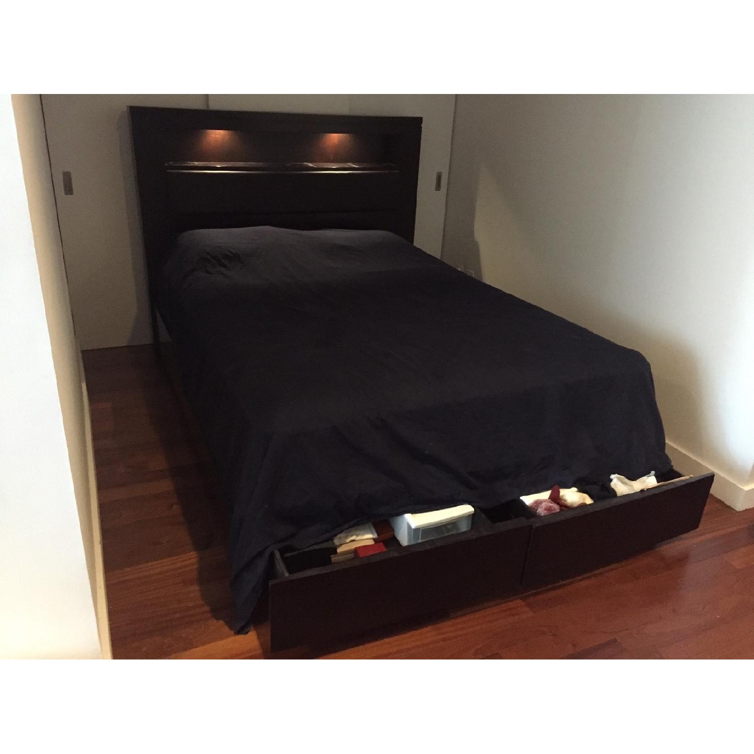 Queen Size Storage Platform Bed Frame - image-1