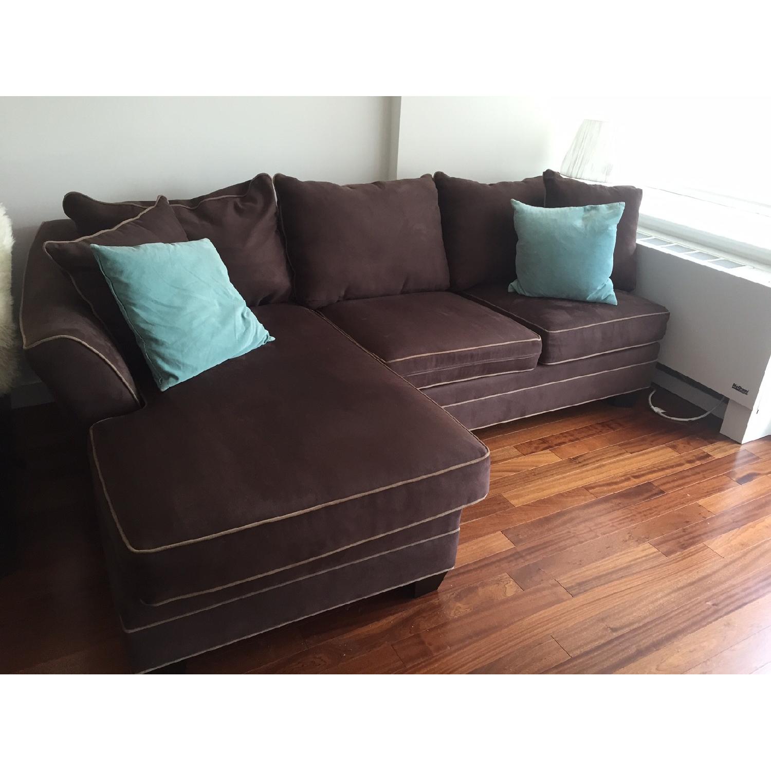 Microfiber Sleeper Sectional Sofa - image-2