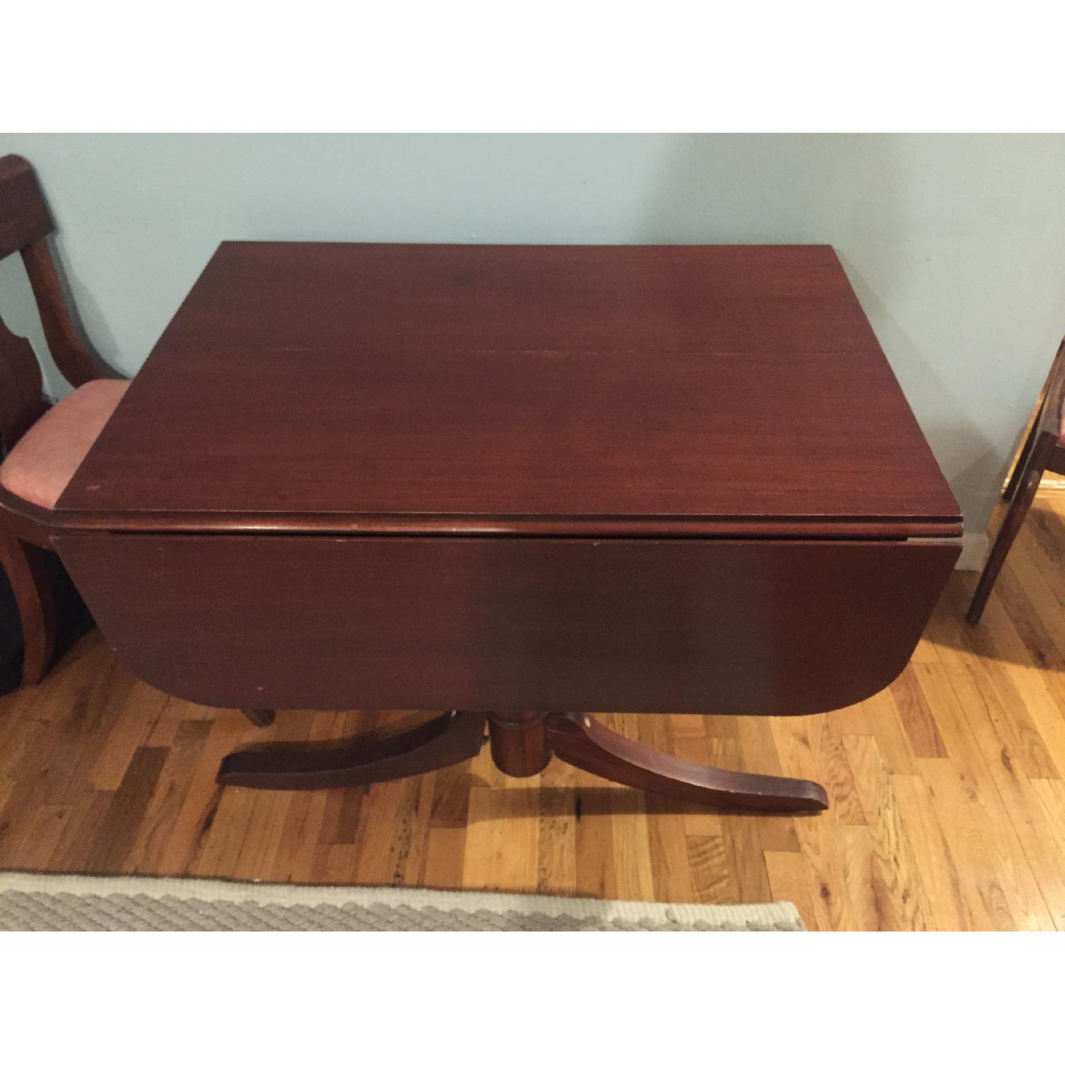Antique Mahogany Expandable Dining Table - image-1