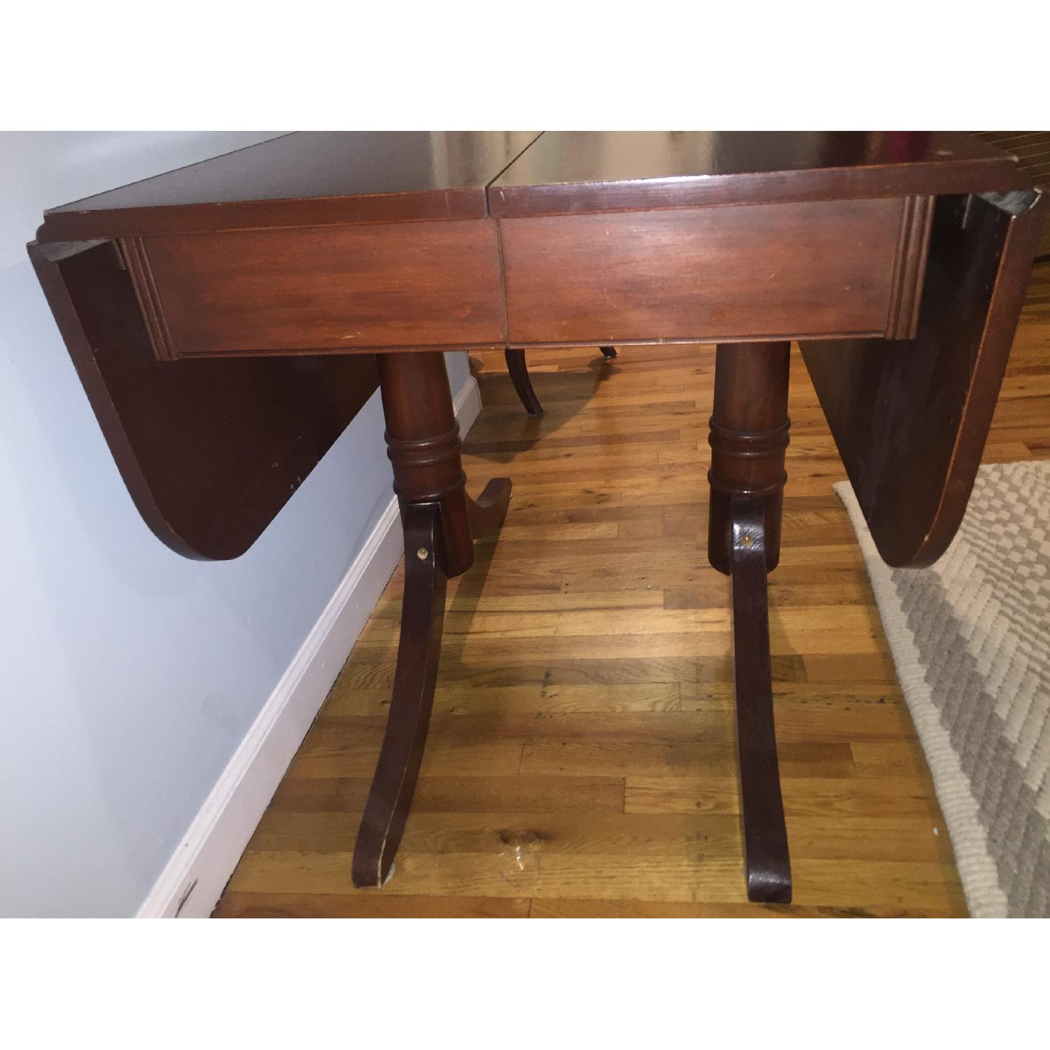 Antique Mahogany Expandable Dining Table - image-2