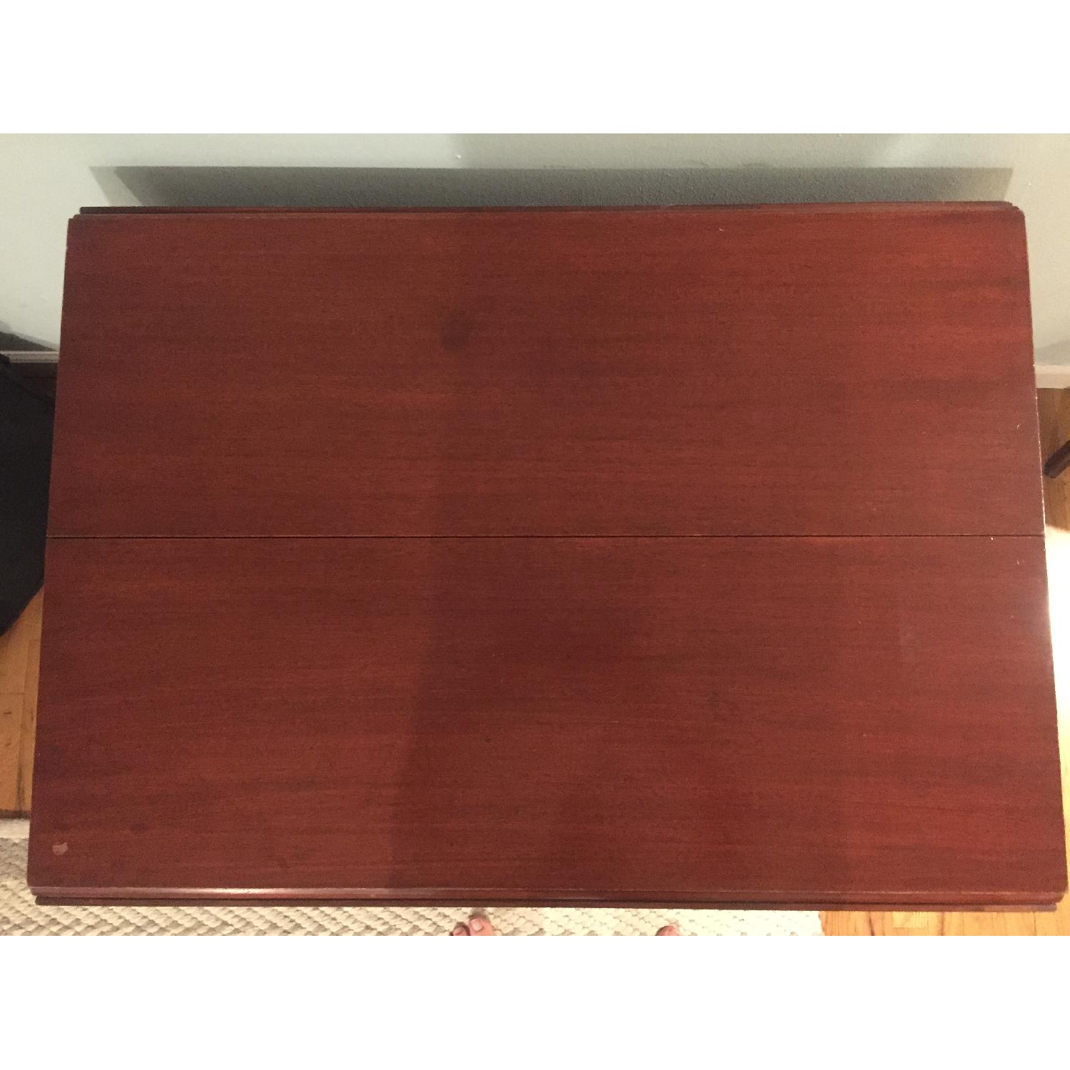 Antique Mahogany Expandable Dining Table - image-6