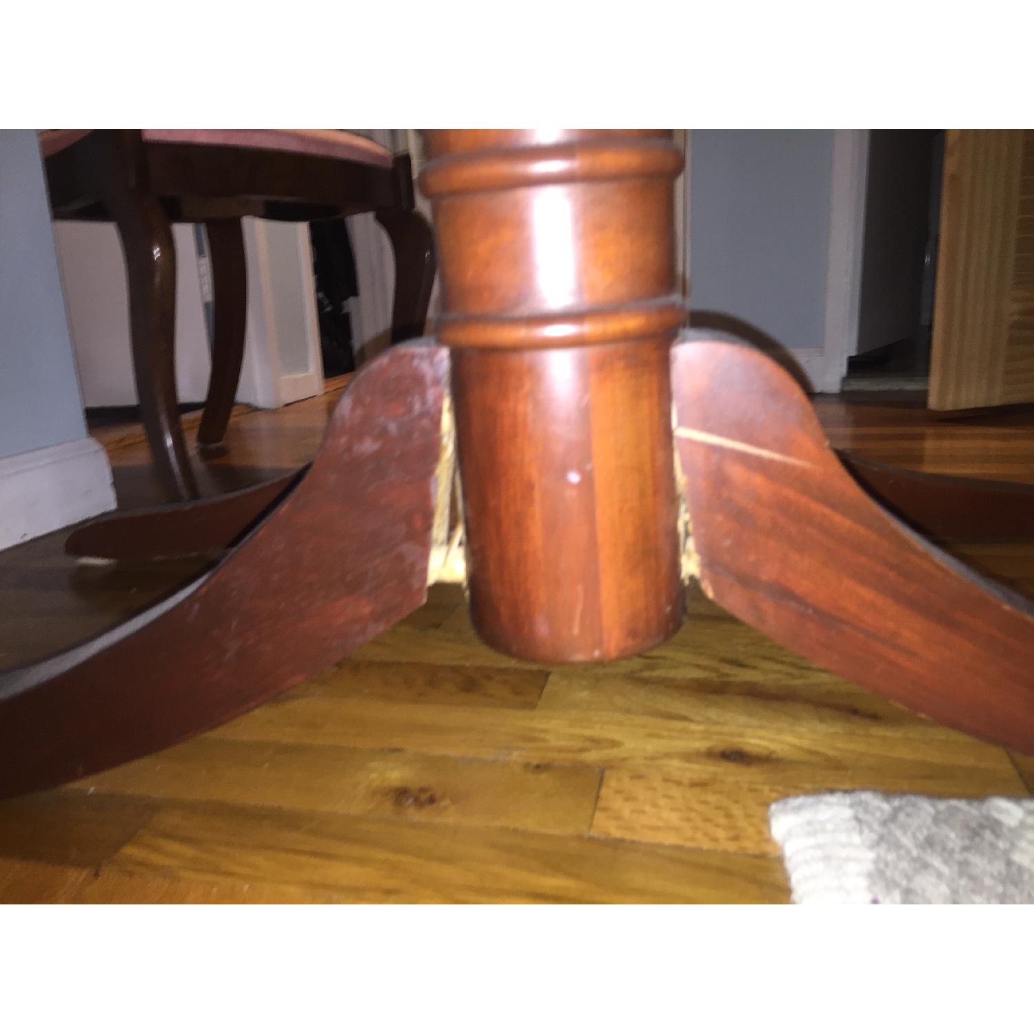 Antique Mahogany Expandable Dining Table - image-7