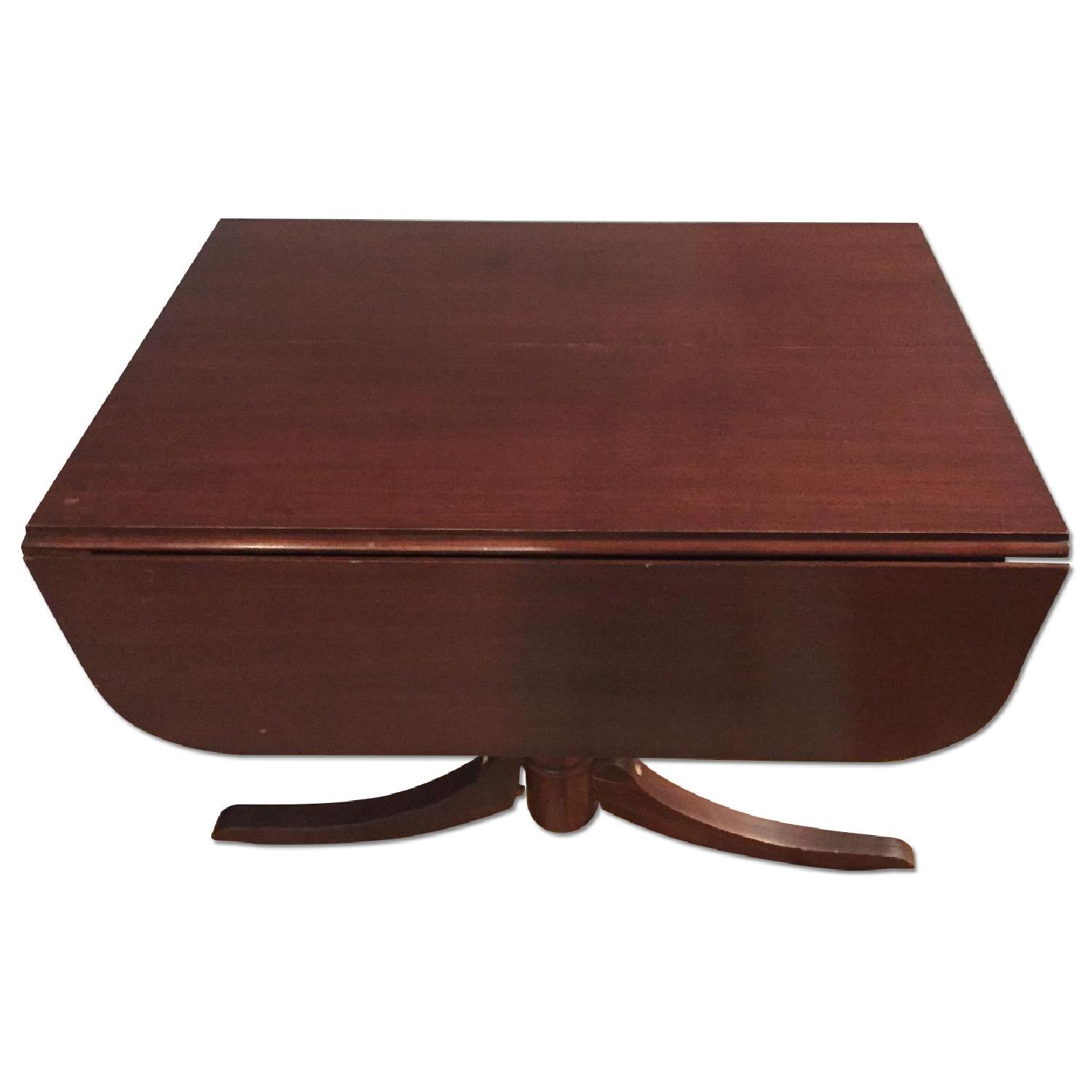 Antique Mahogany Expandable Dining Table - image-0