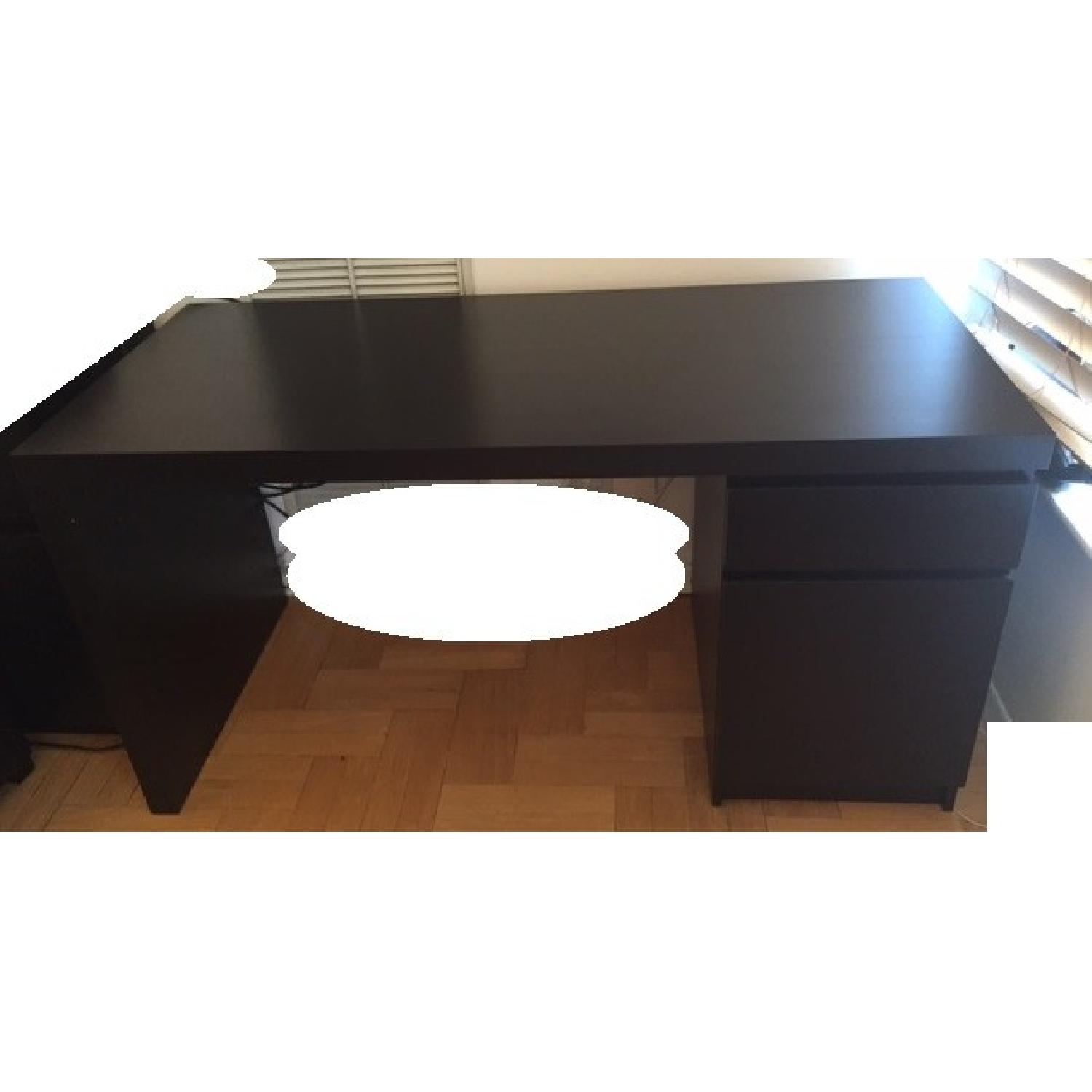 Ikea Malm Desk in Black-Brown - image-1