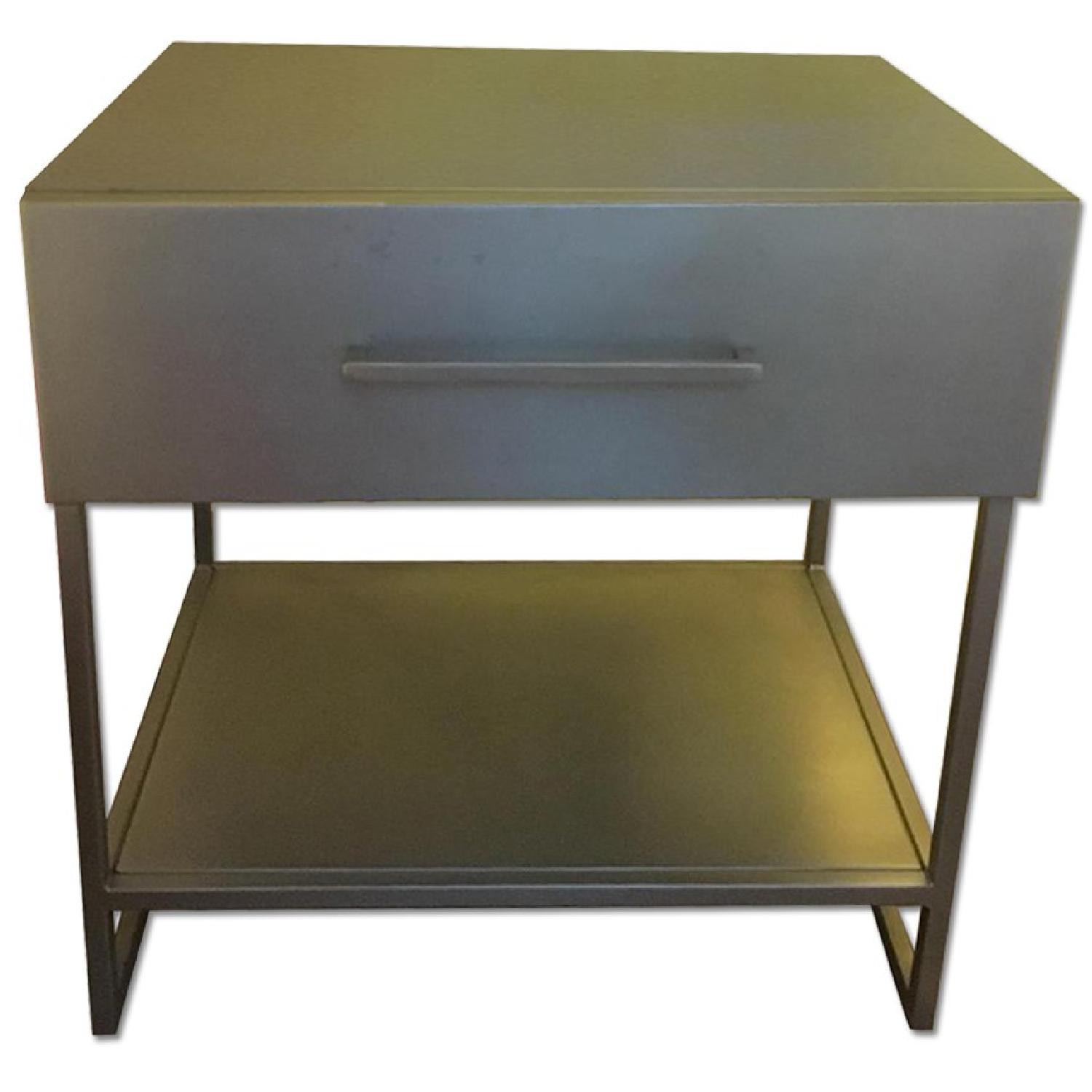 CB2 Metal Nightstand AptDeco
