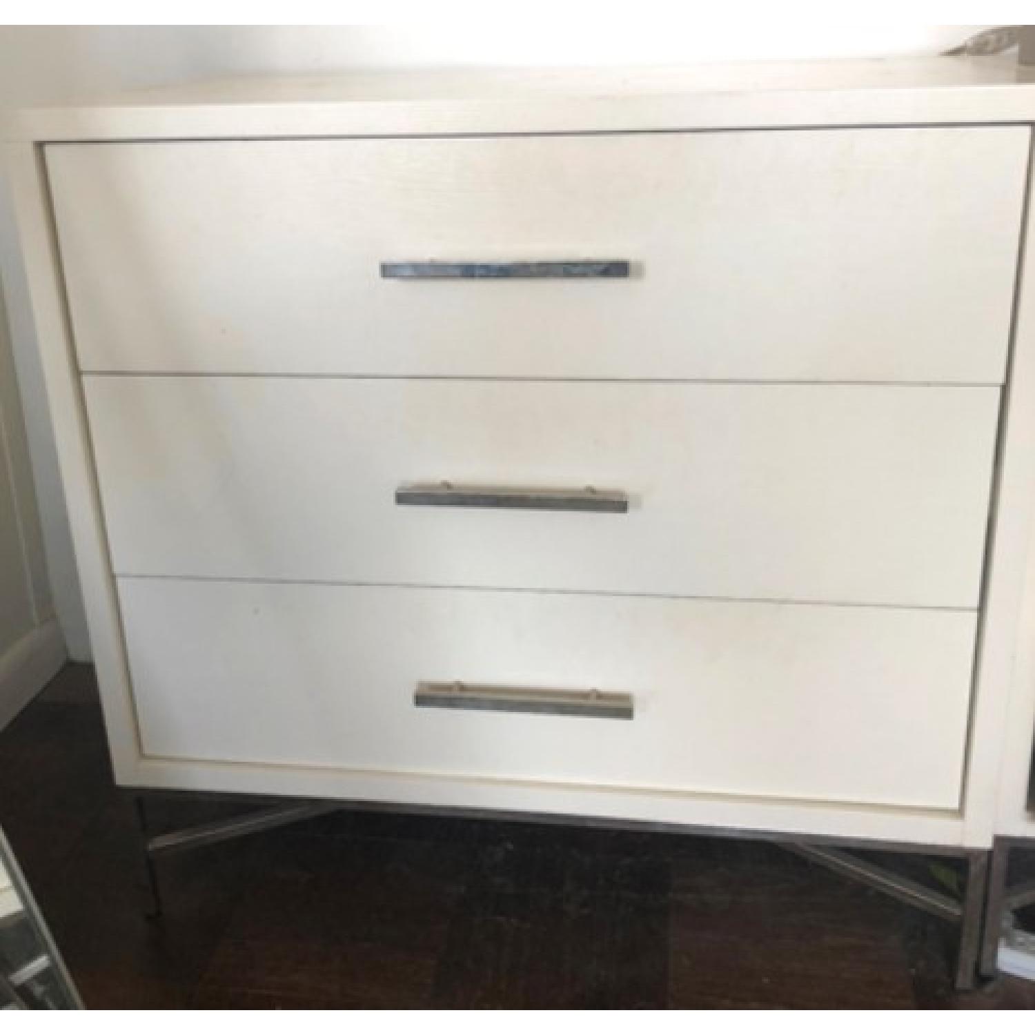 West Elm White Ash 3 Drawer Dresser - image-1