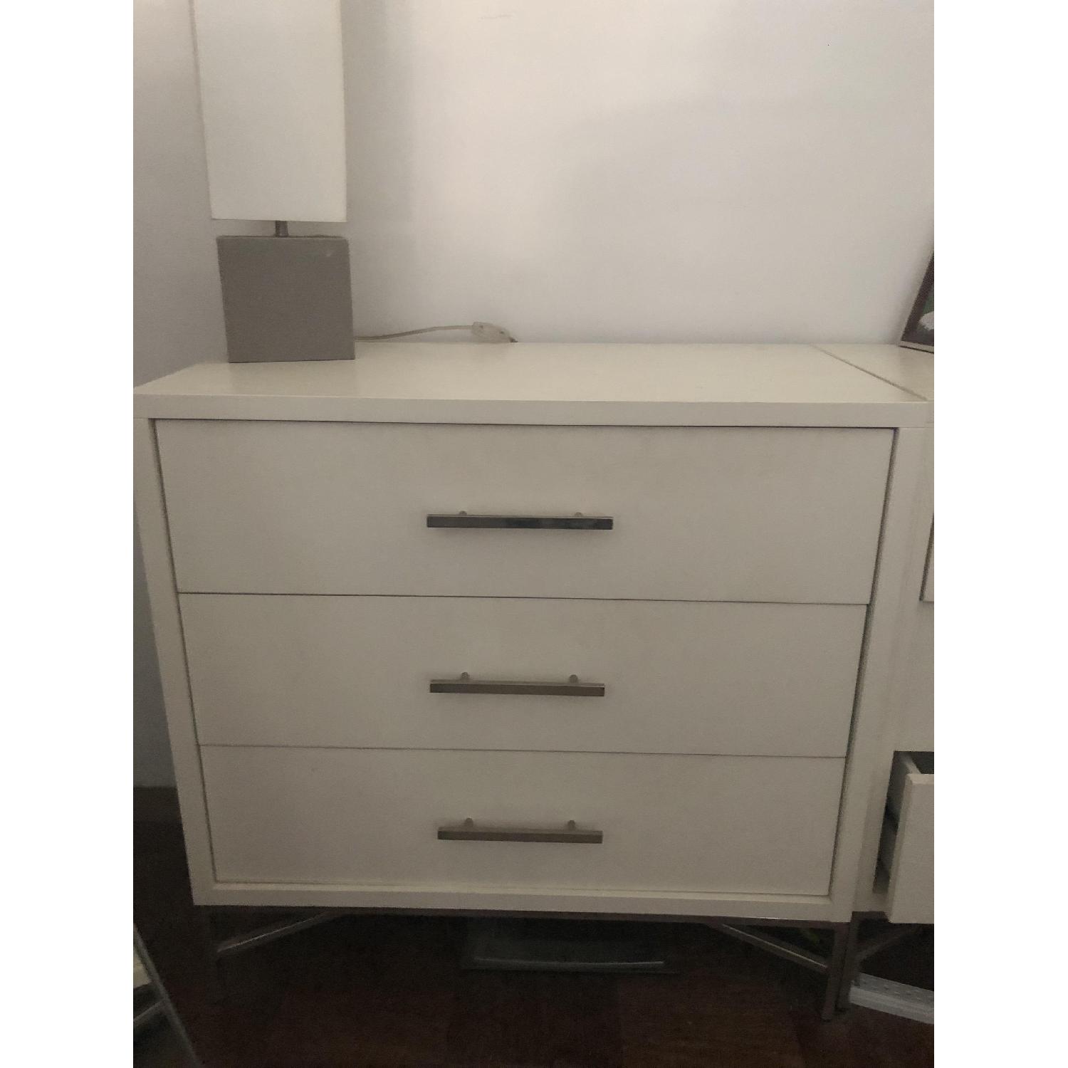 West Elm White Ash 3 Drawer Dresser - image-4