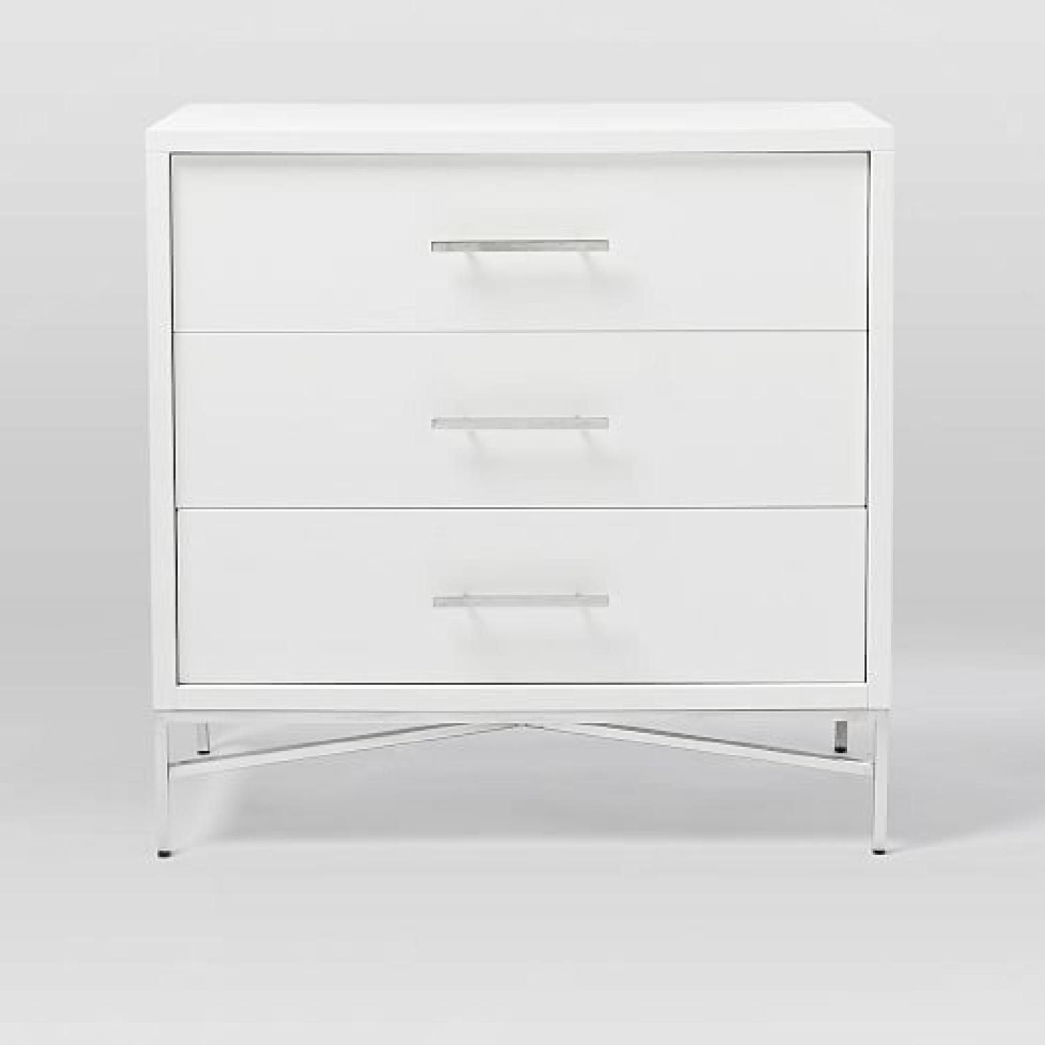 West Elm White Ash 3 Drawer Dresser - image-5