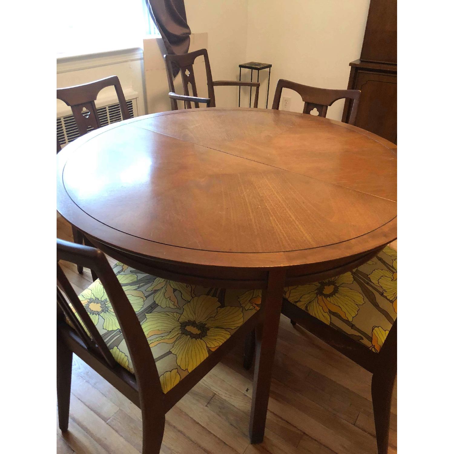 Drexel Mid Century 1950s Extendable Dining Table w/ 6 Chairs - image-4