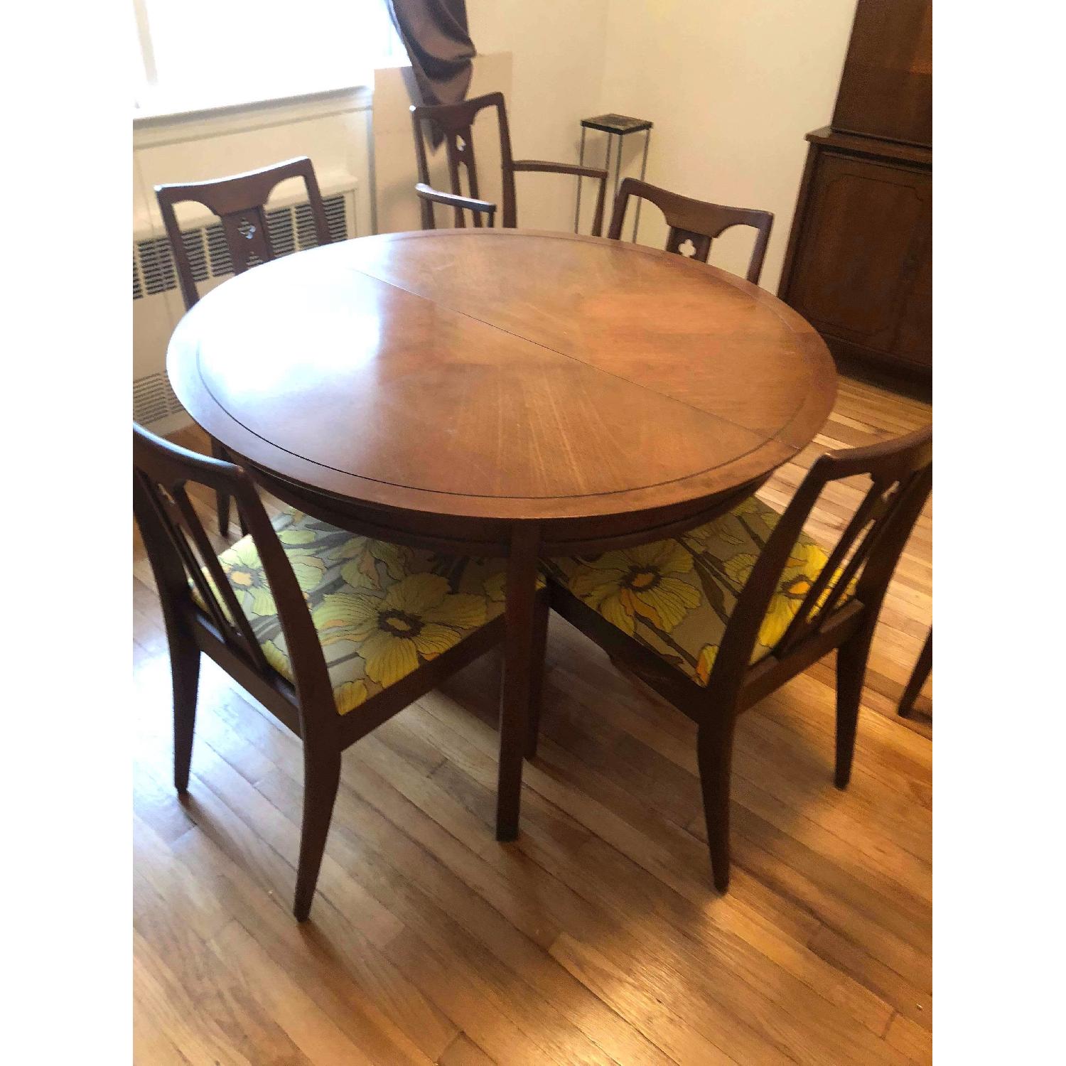 Drexel Mid Century 1950s Extendable Dining Table w/ 6 Chairs - image-7