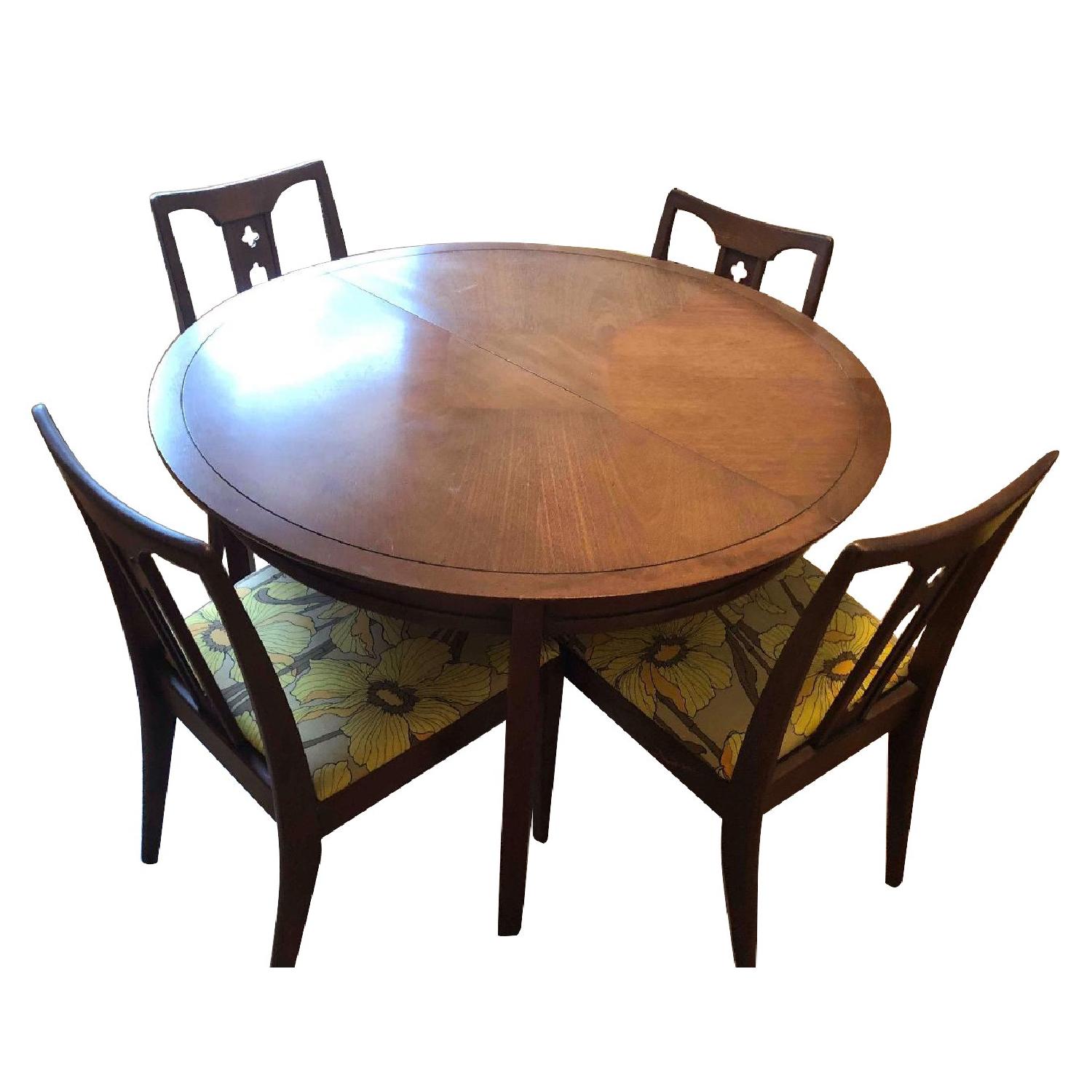 Drexel Mid Century 1950s Extendable Dining Table w/ 6 Chairs - image-0