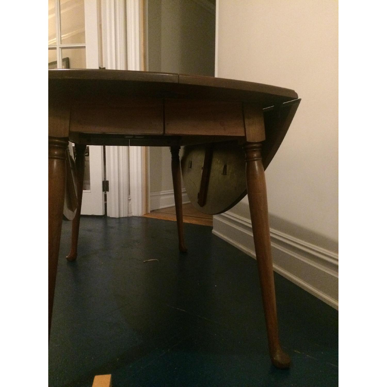 Vintage Cherry Wood Expandable Dining Table - image-2