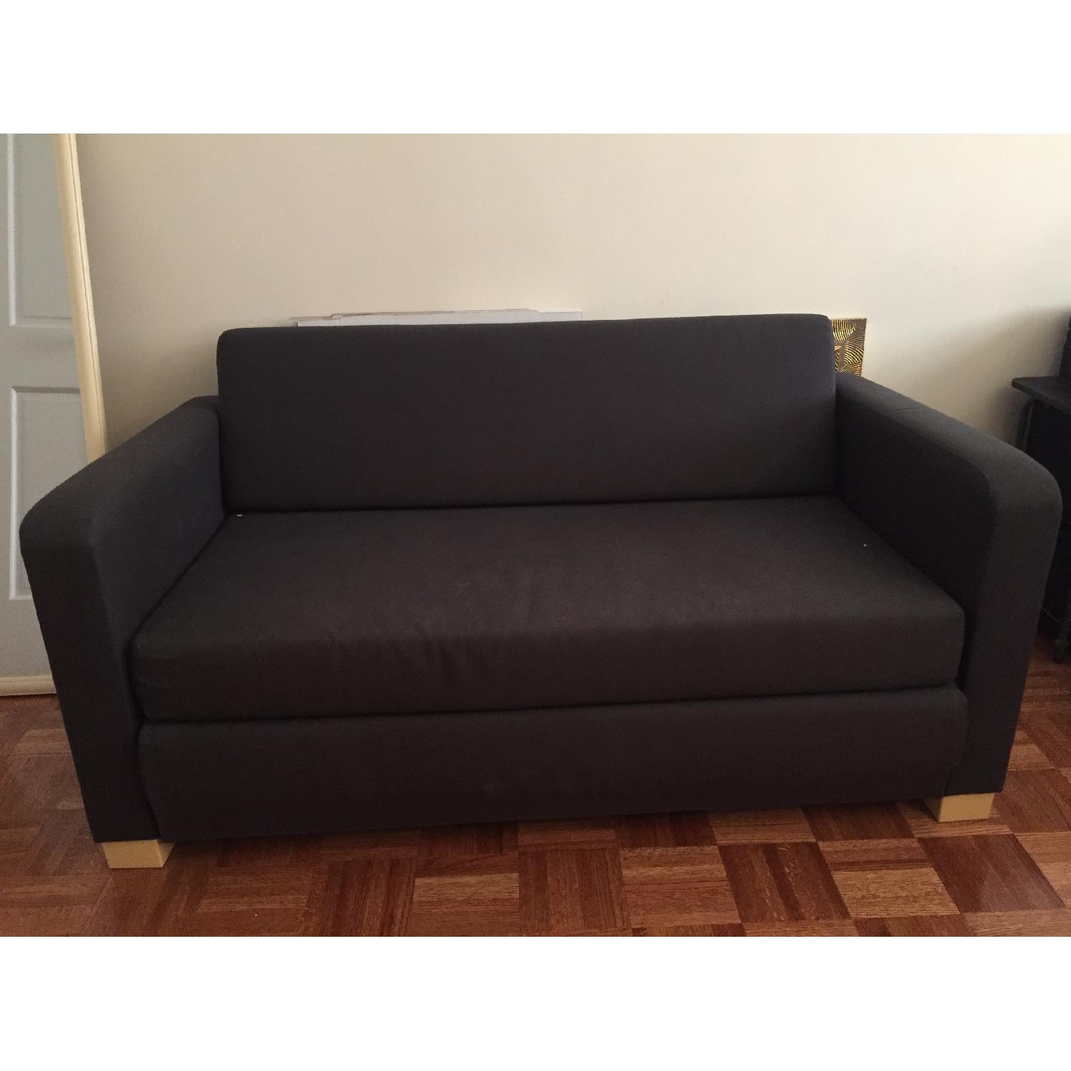 Ikea Solsta Navy Blue Convertible Loveseat - image-2