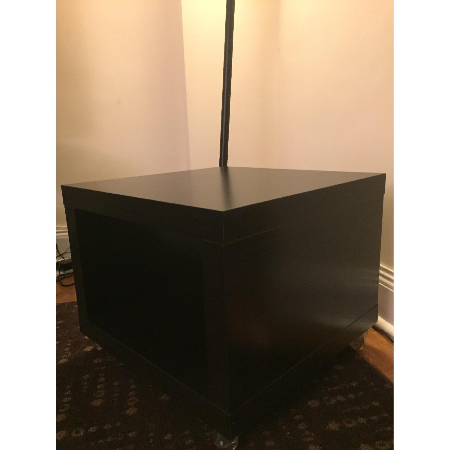 Ikea Wood Square Side Tables w/ Wheels - image-4