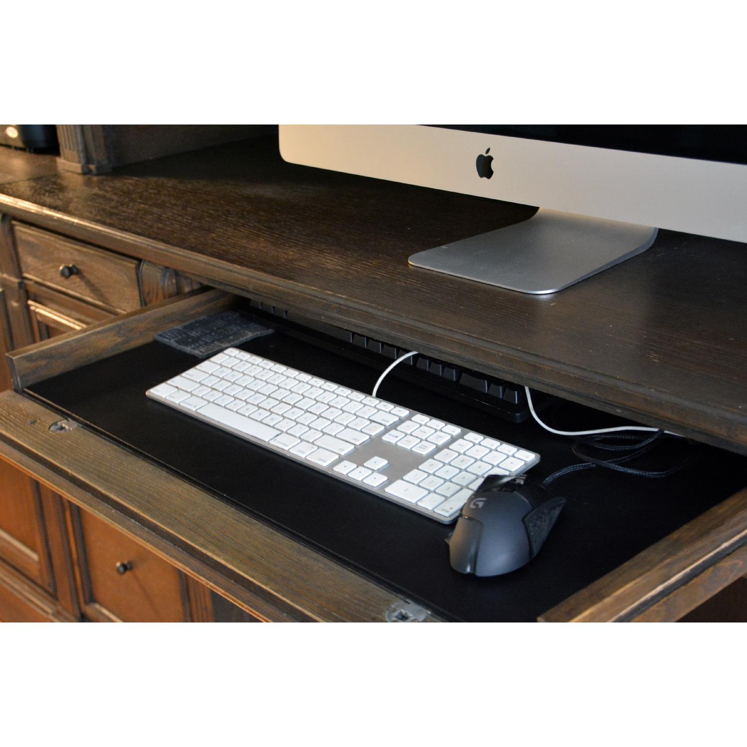 Restoration Hardware Library Desk Wall Unit in Brown Oak - image-2