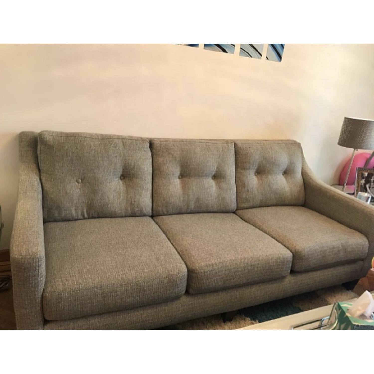 Raymour & Flanigan Finnegan Modern Grey Sofa - image-3