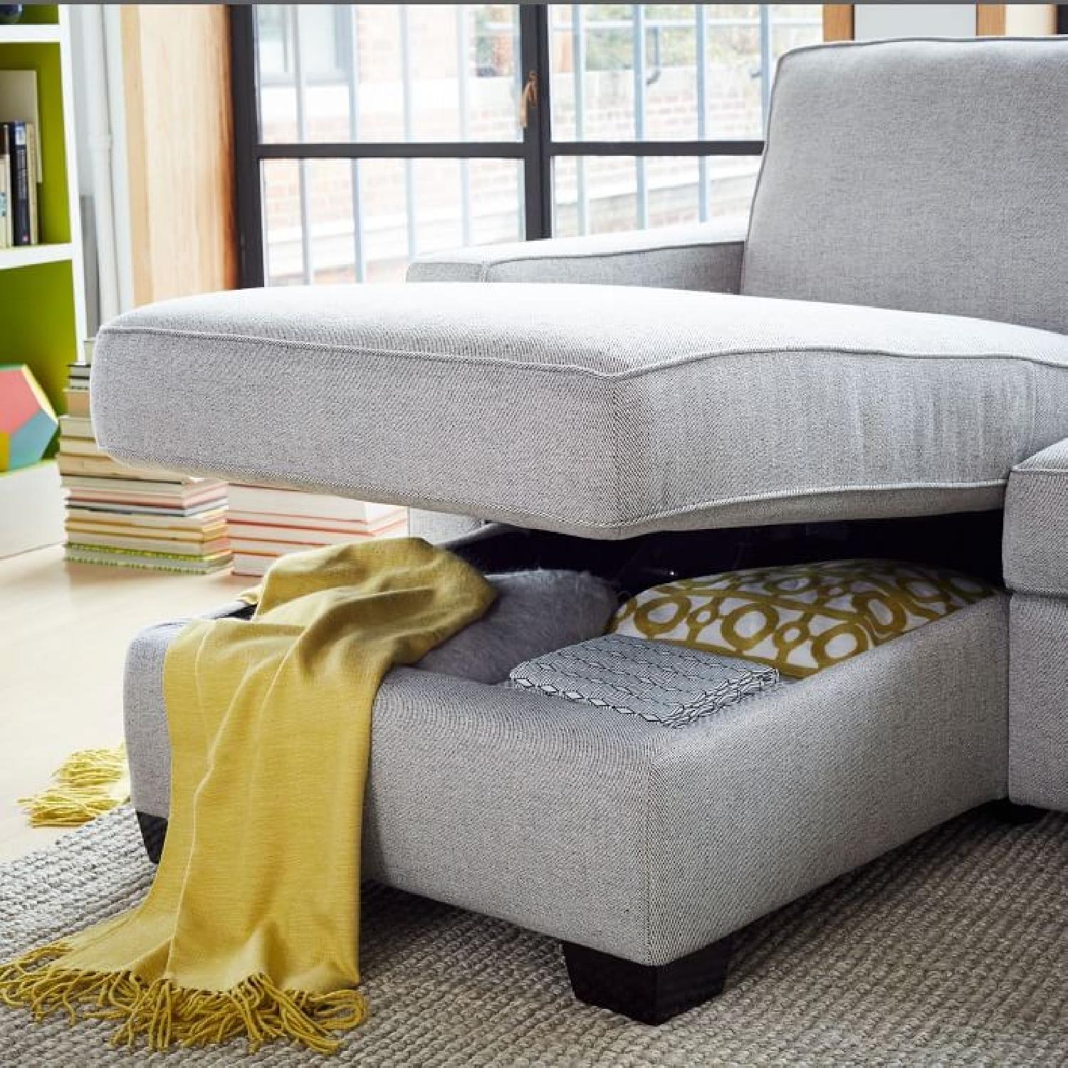 West Elm Henry 3 Piece Sleeper Sectional Sofa w/ Storage - image-3