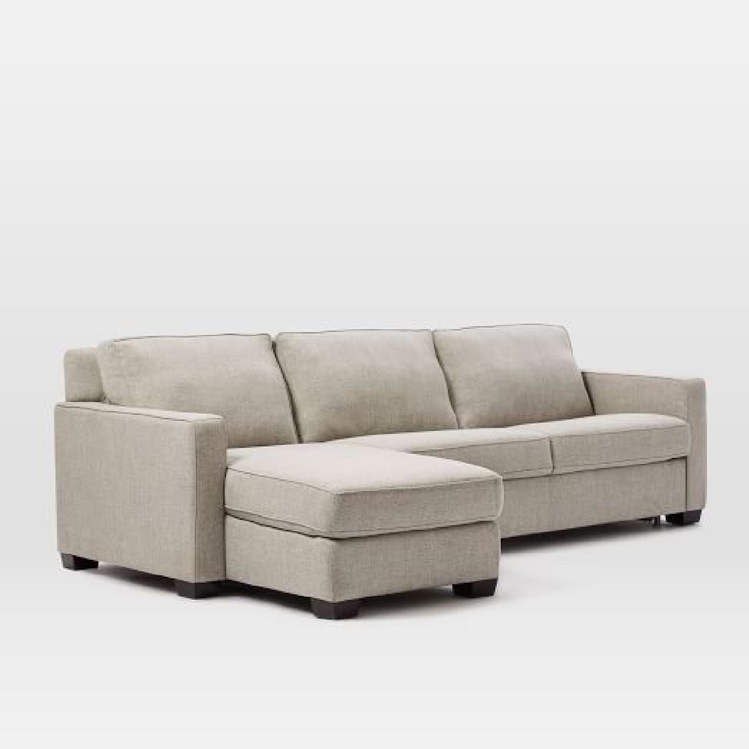 West Elm Henry 3 Piece Sleeper Sectional Sofa w/ Storage - image-7