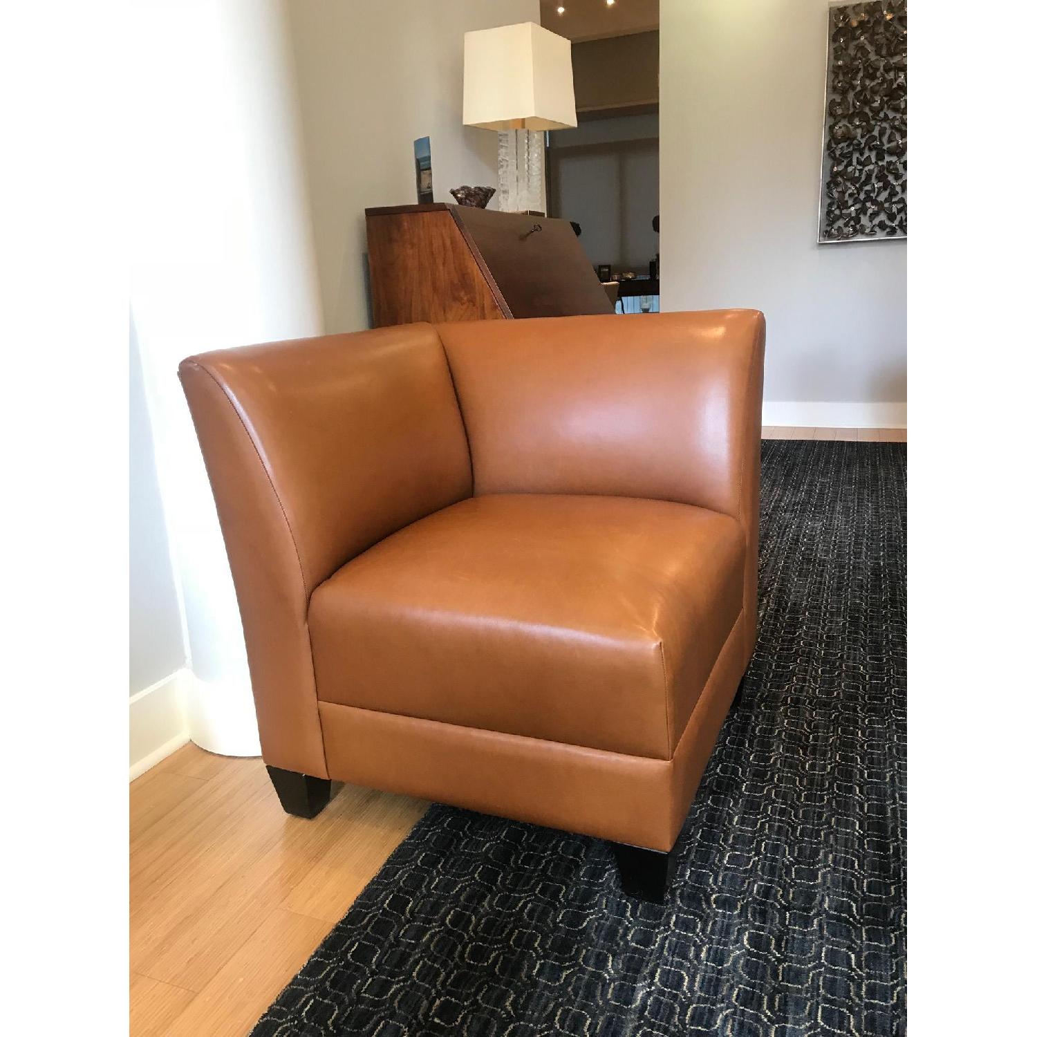 Custom Leather Corner Chair - image-1