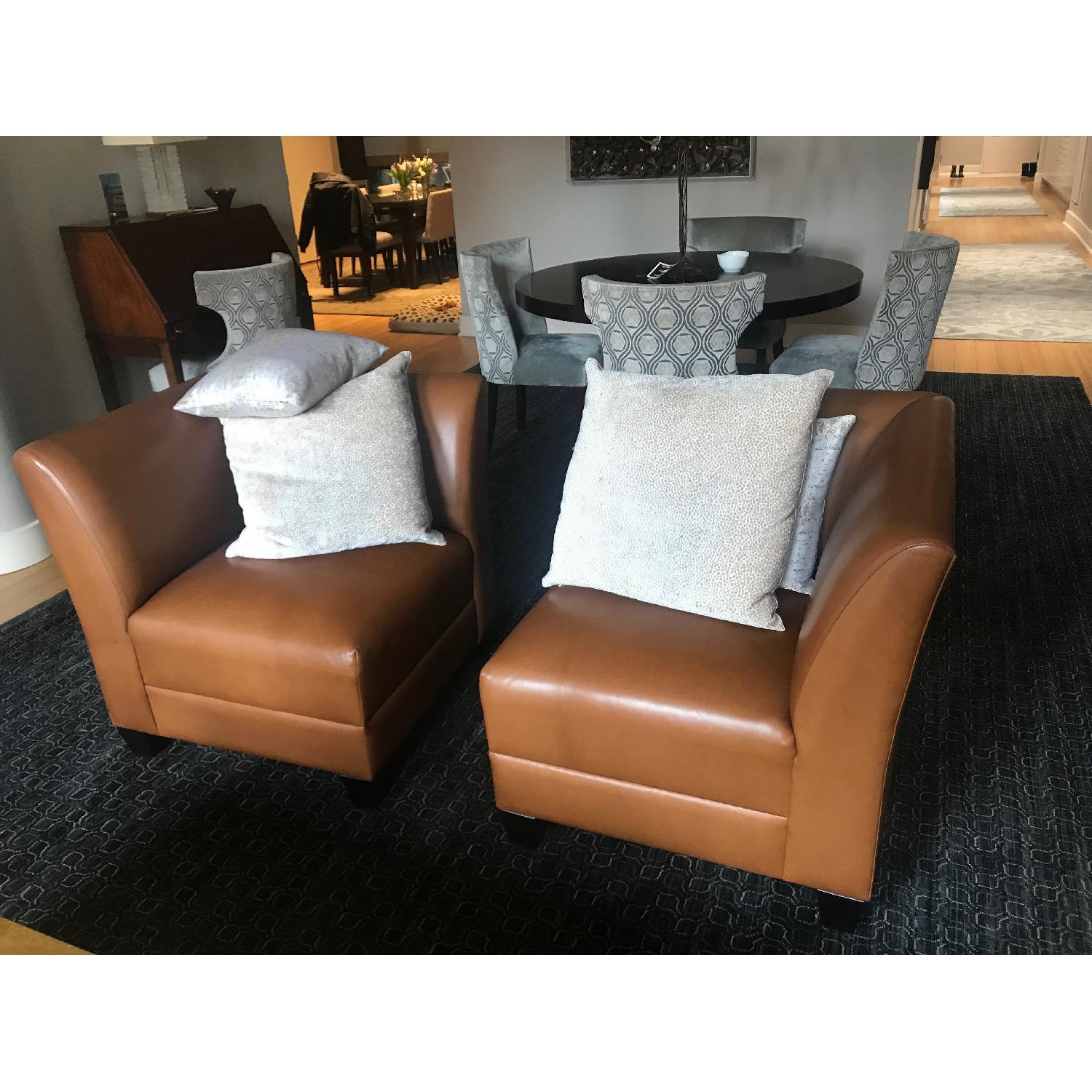 Custom Leather Corner Chair - image-2