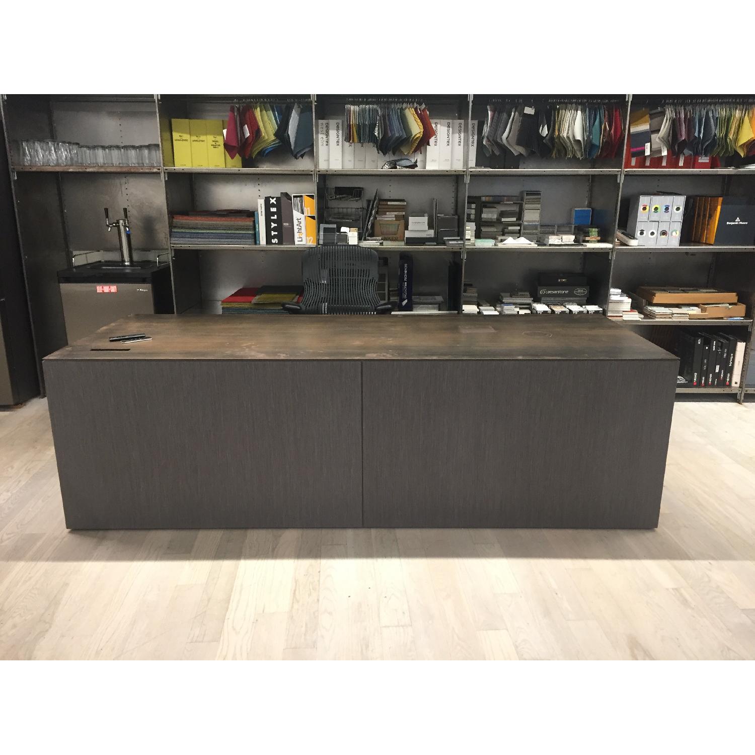 Custom Steel Top Reception Desk - image-1