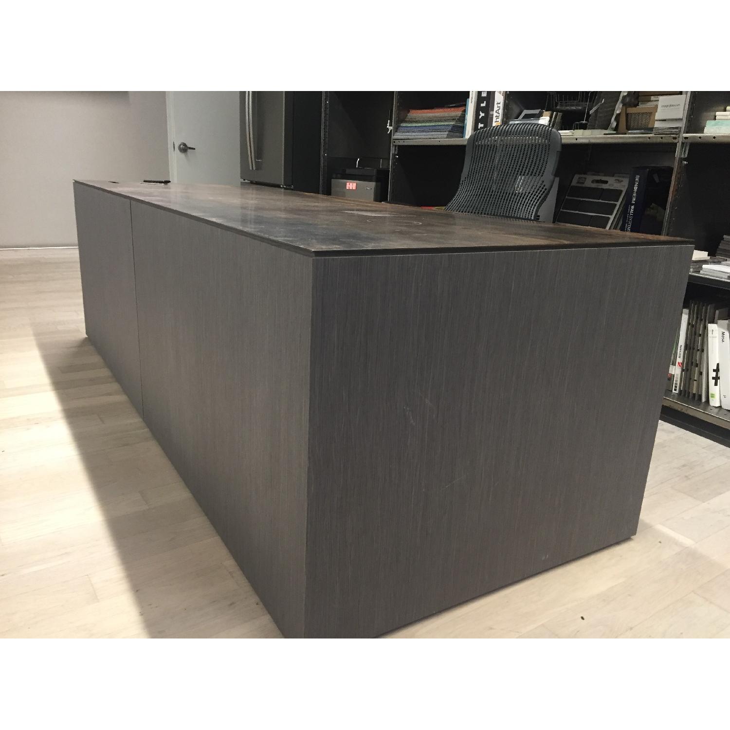 Custom Steel Top Reception Desk - image-2