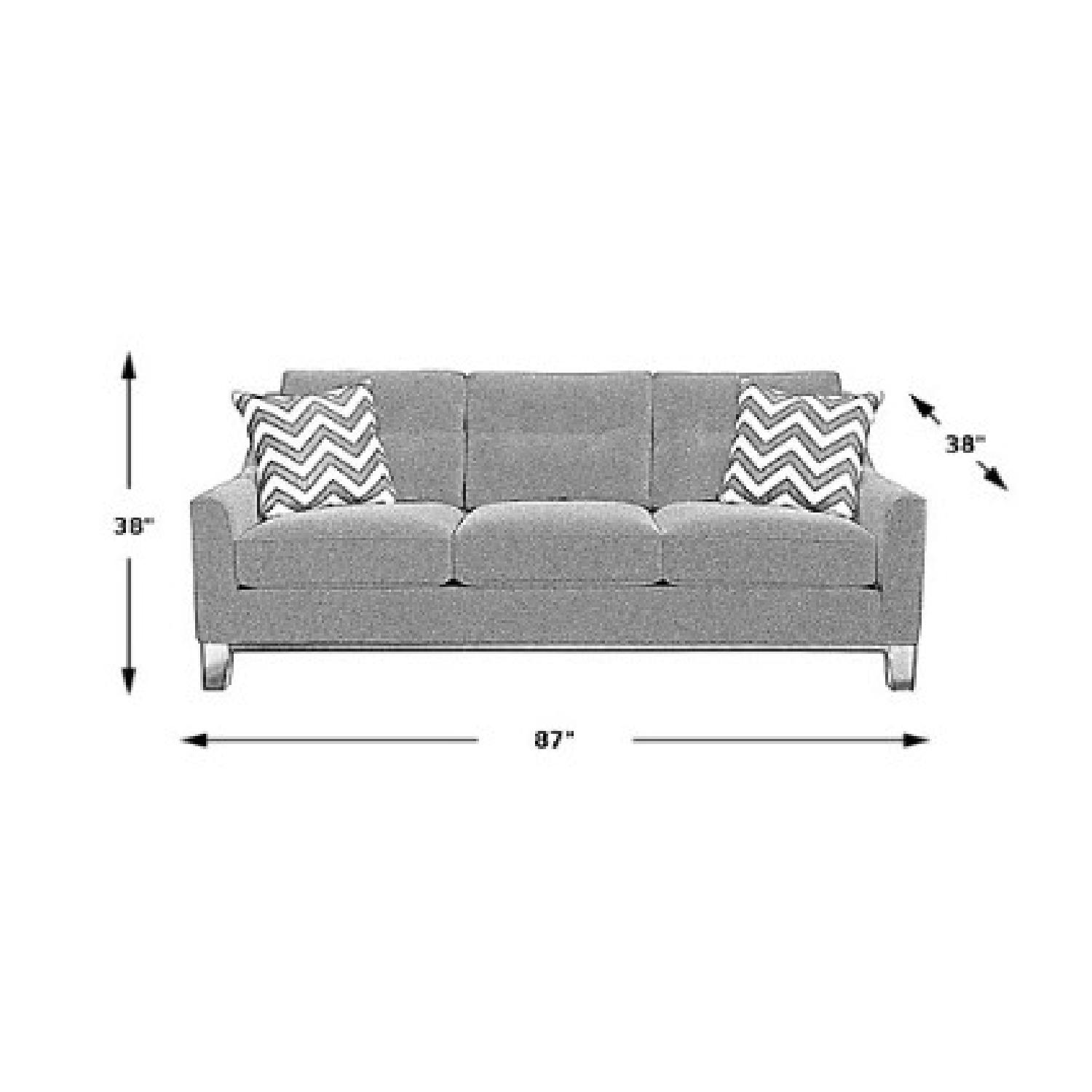 Dark Grey Contemporary Sofa - image-1