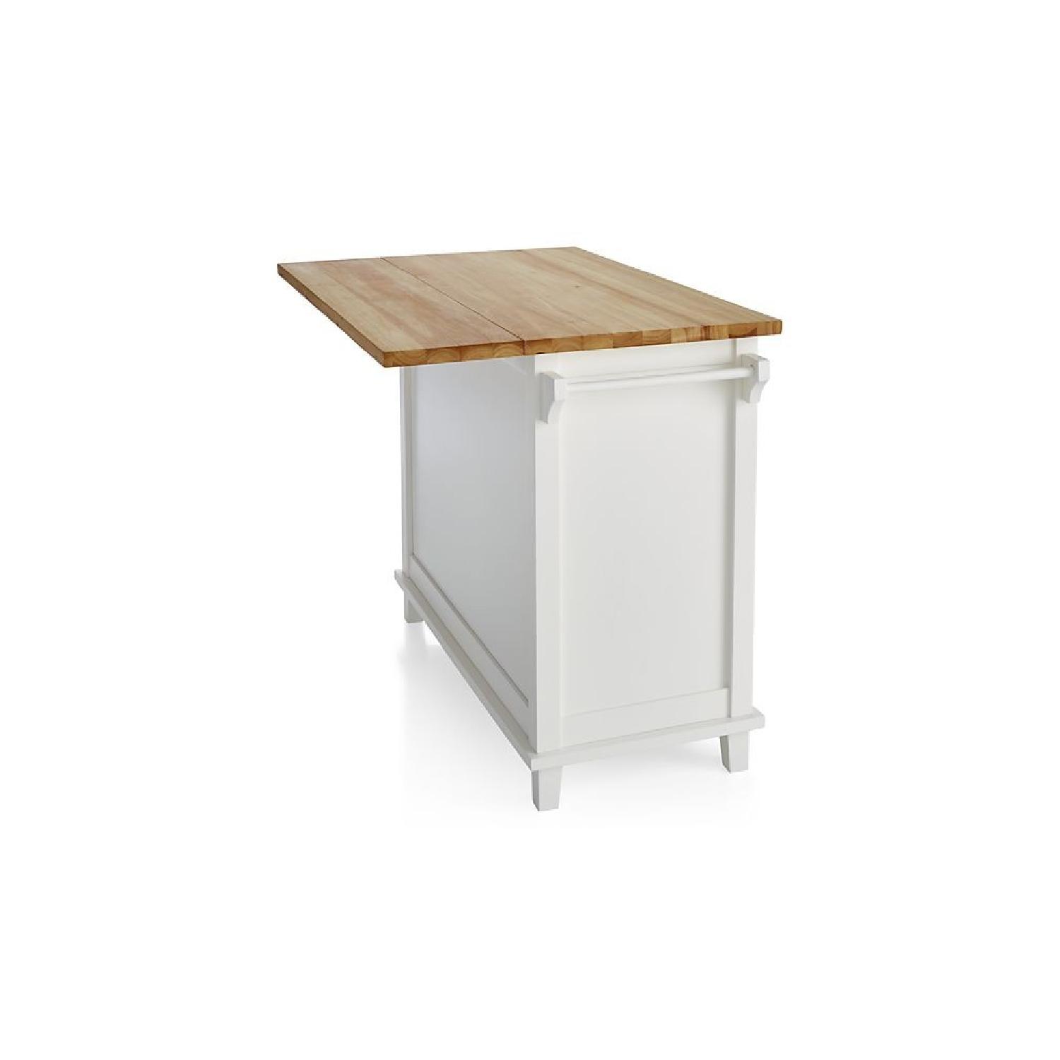 Crate & Barrel Belmont White Kitchen Island w/ Storage - image-3