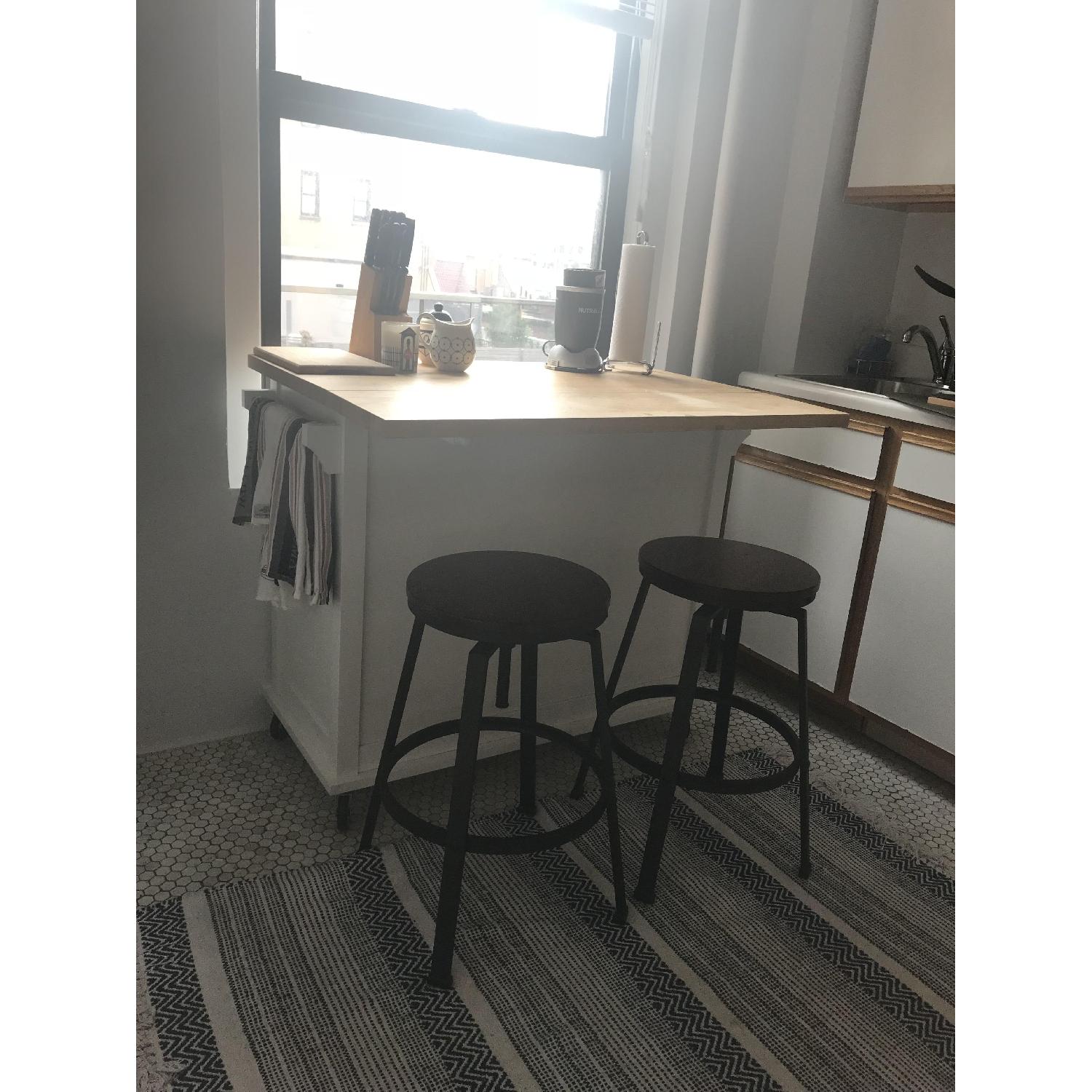 Crate & Barrel Belmont White Kitchen Island w/ Storage - image-4