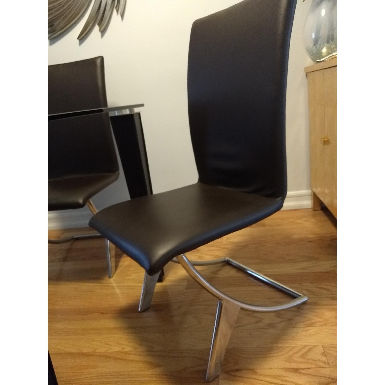 Wade Logan Square Glass Dining Table w/ 4 Chairs - image-6
