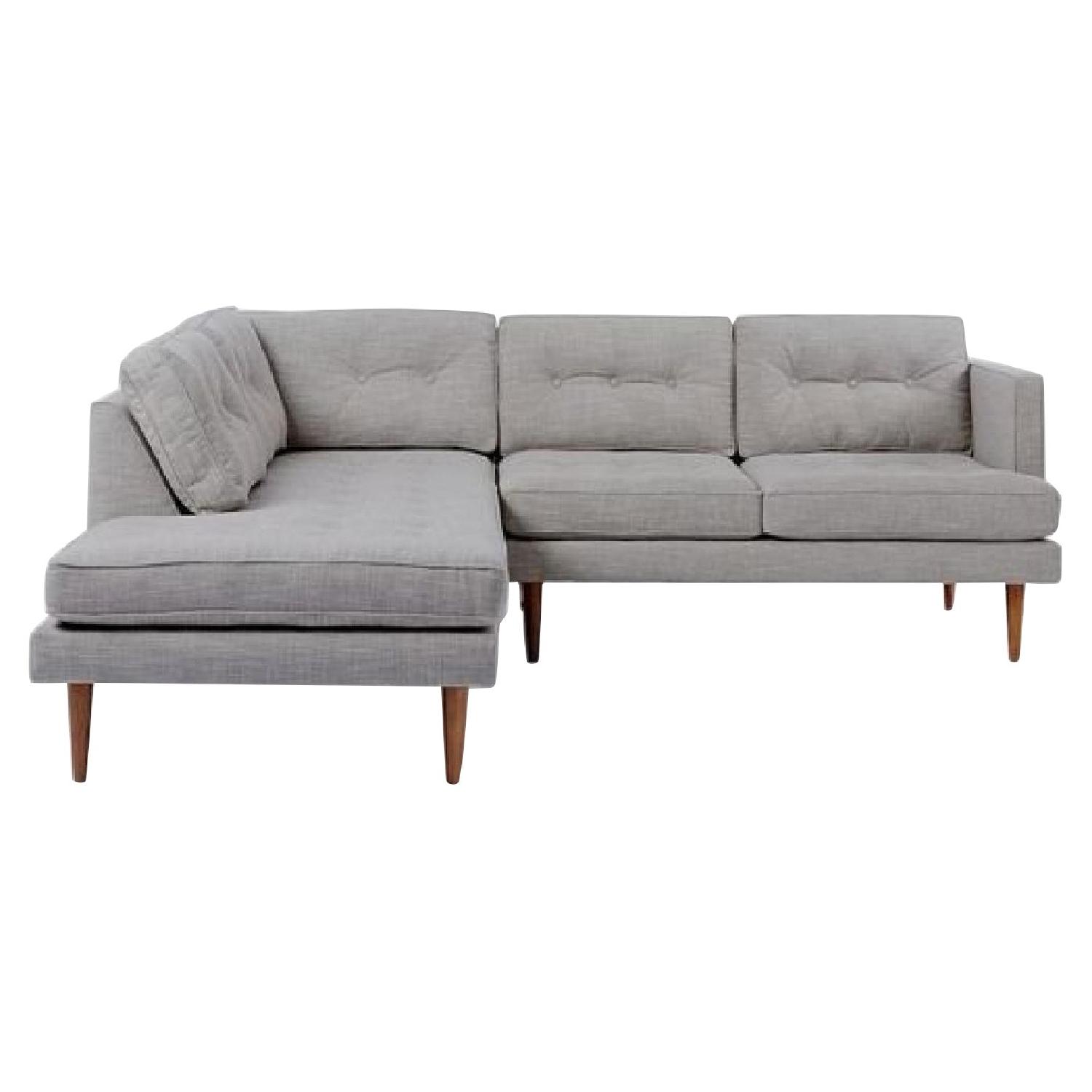 West Elm Peggy Mid-Century Modern Sectional Sofa - image-0