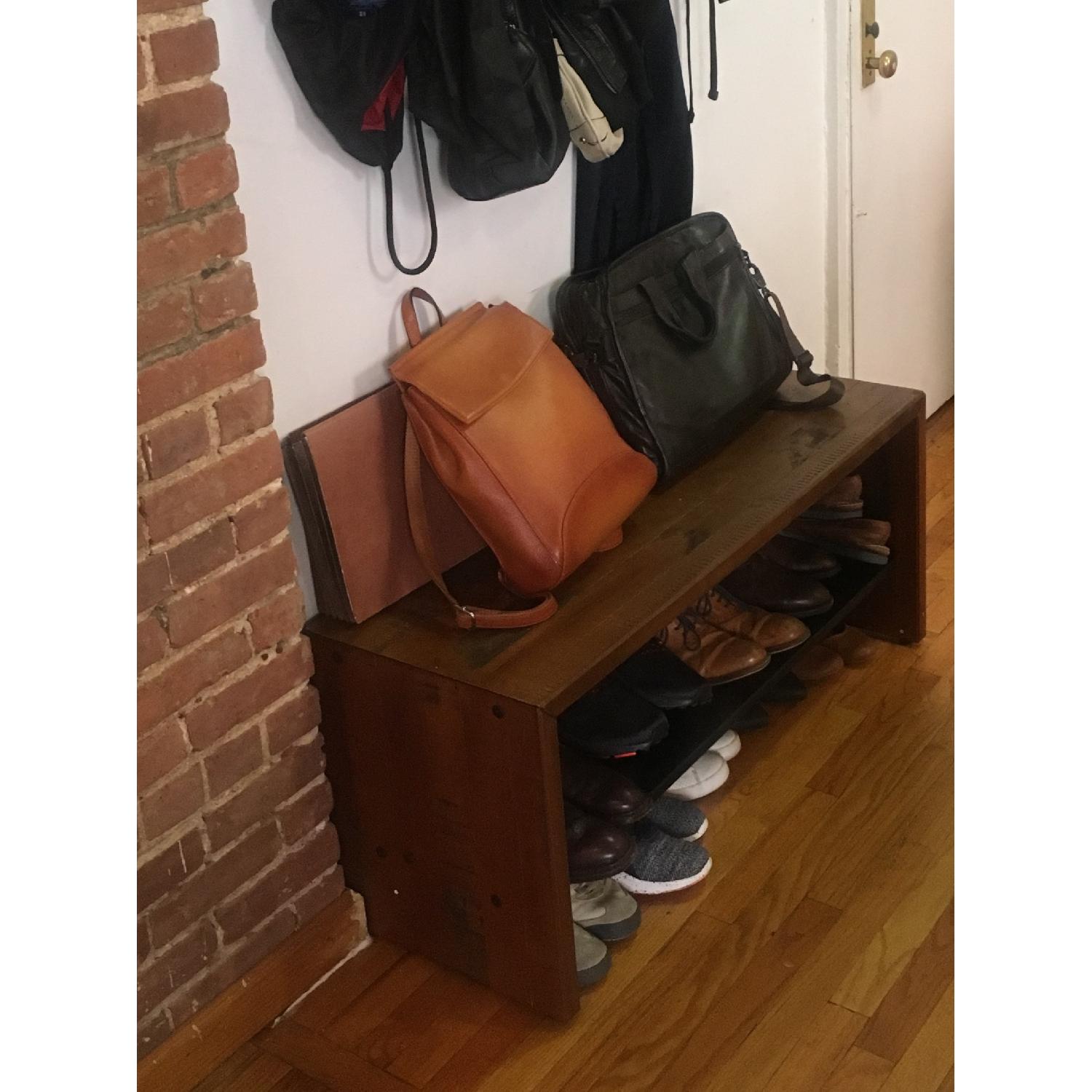 Loon Peak Solid Reclaimed Wood Storage Bench & Shoe Rack - image-1