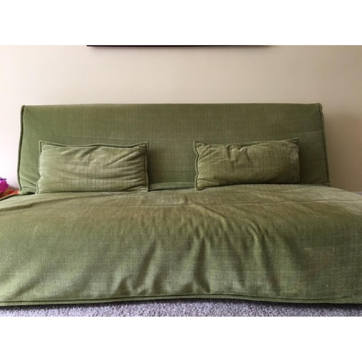 Ikea Beddinge Futon w/ Green Cover & Cushions - image-2