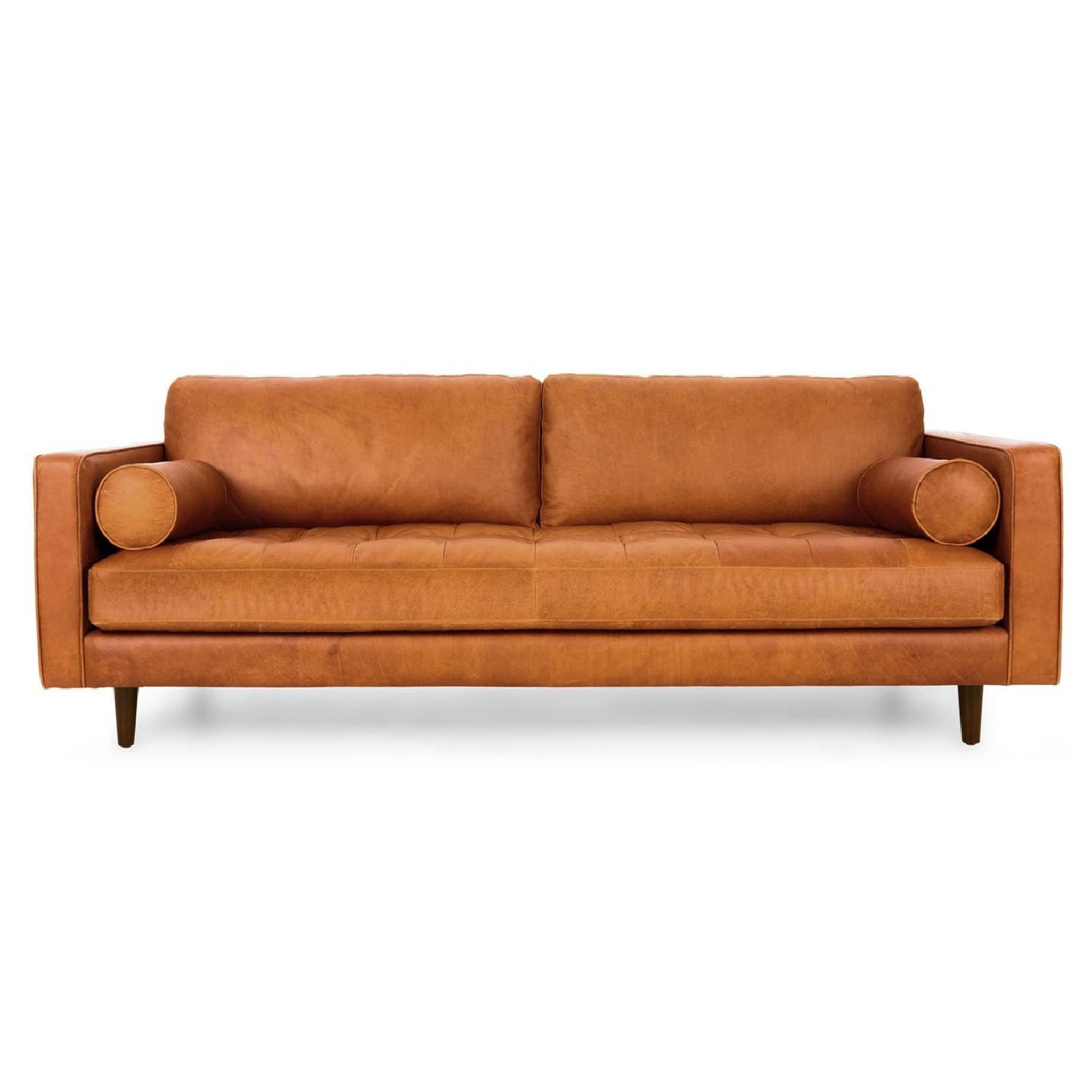 ARTICLE - Sven 88" Tufted Leather Sofa - Charme Tan - Thumbnail 2