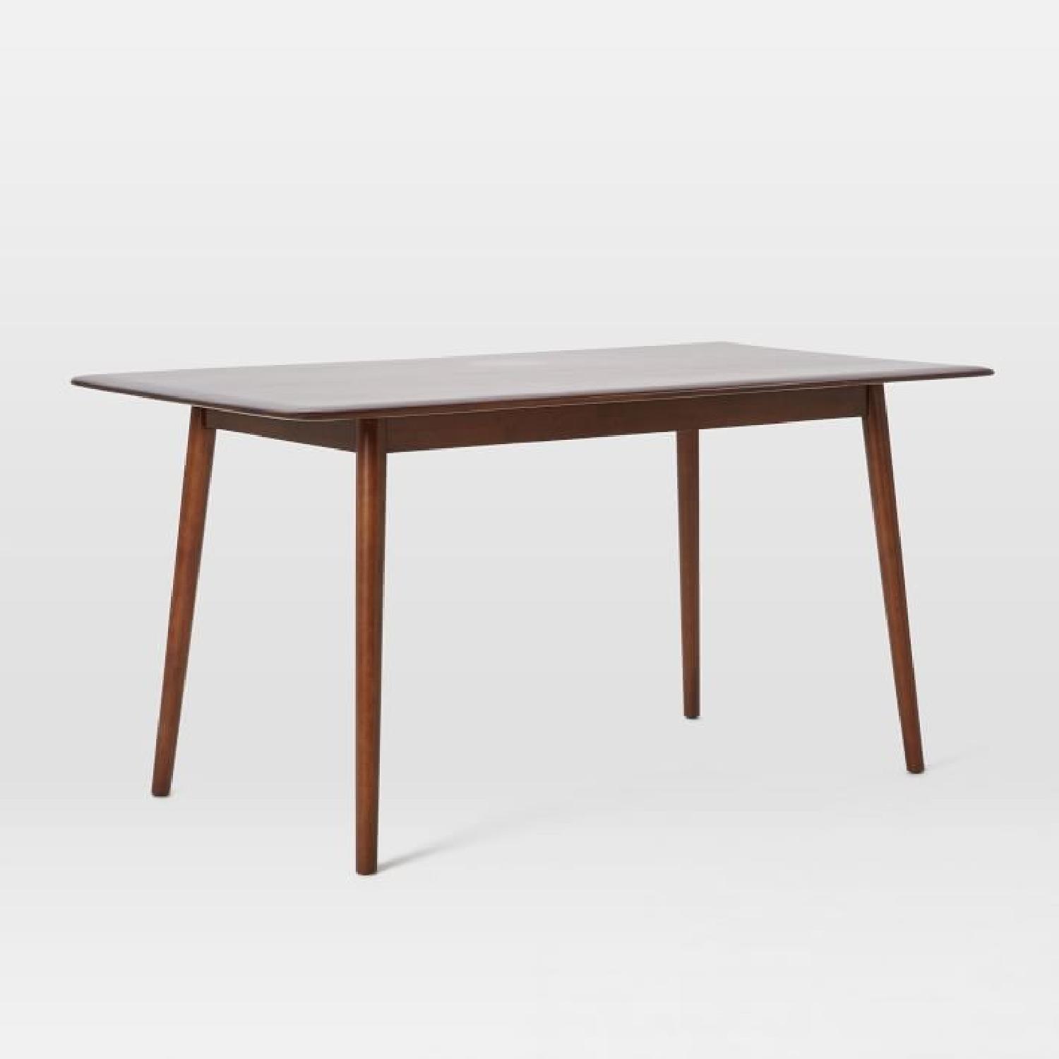 West Elm Mid-Century Style Dining Table w/ 4 Leather Chairs - image-4