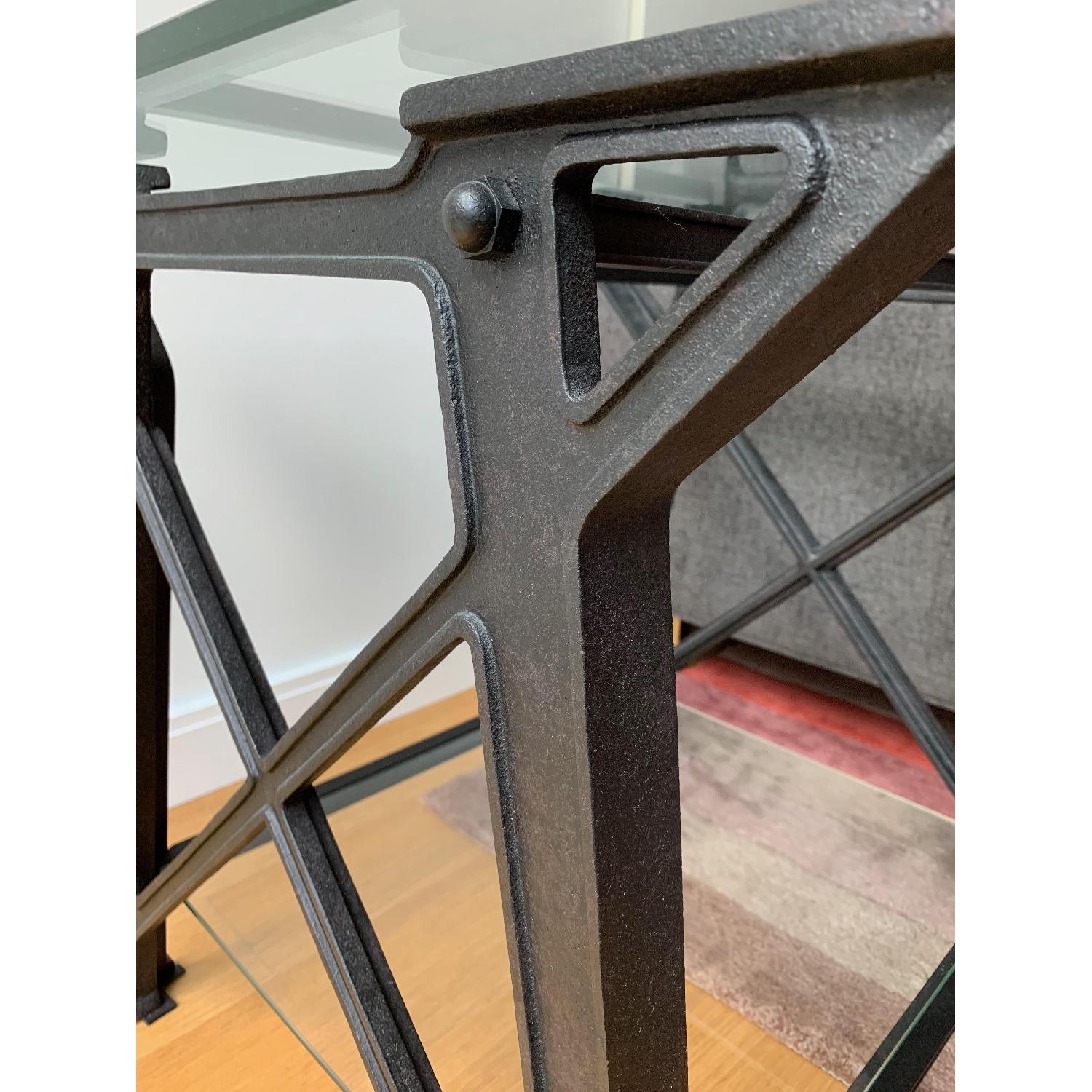 Pottery Barn Iron & Glass Side Table - image-3