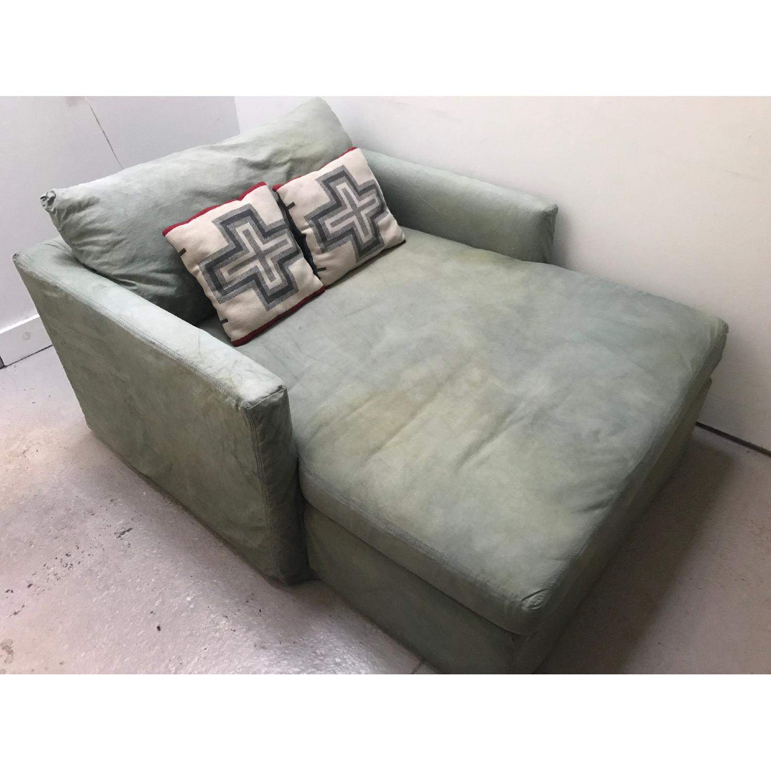 Crate & Barrel Lounge II Petite Chaise - image-1