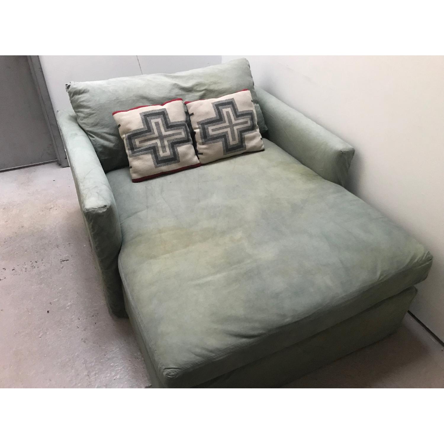 Crate & Barrel Lounge II Petite Chaise - image-2