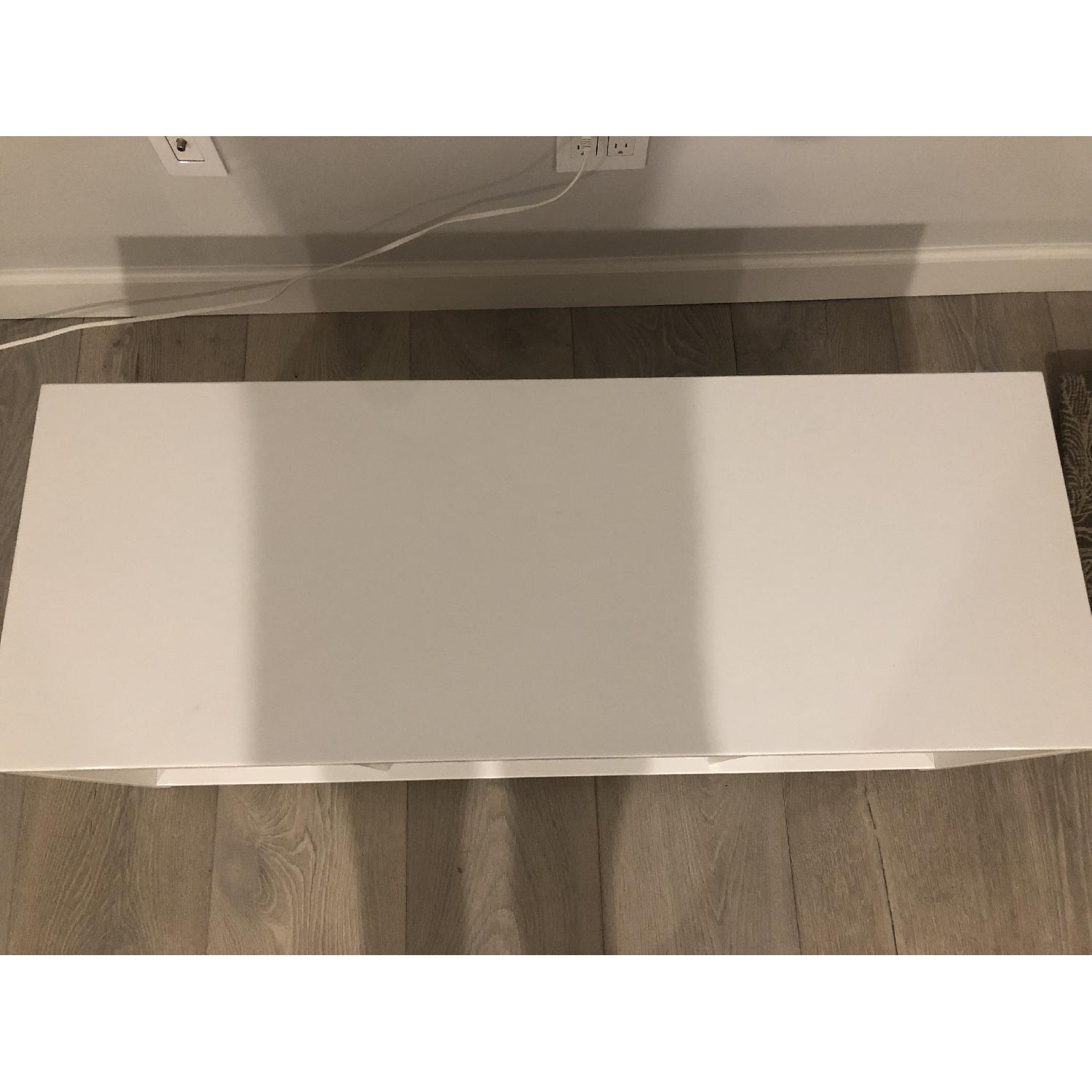 CB2 White Lacquer Media Console/Shelf - image-3
