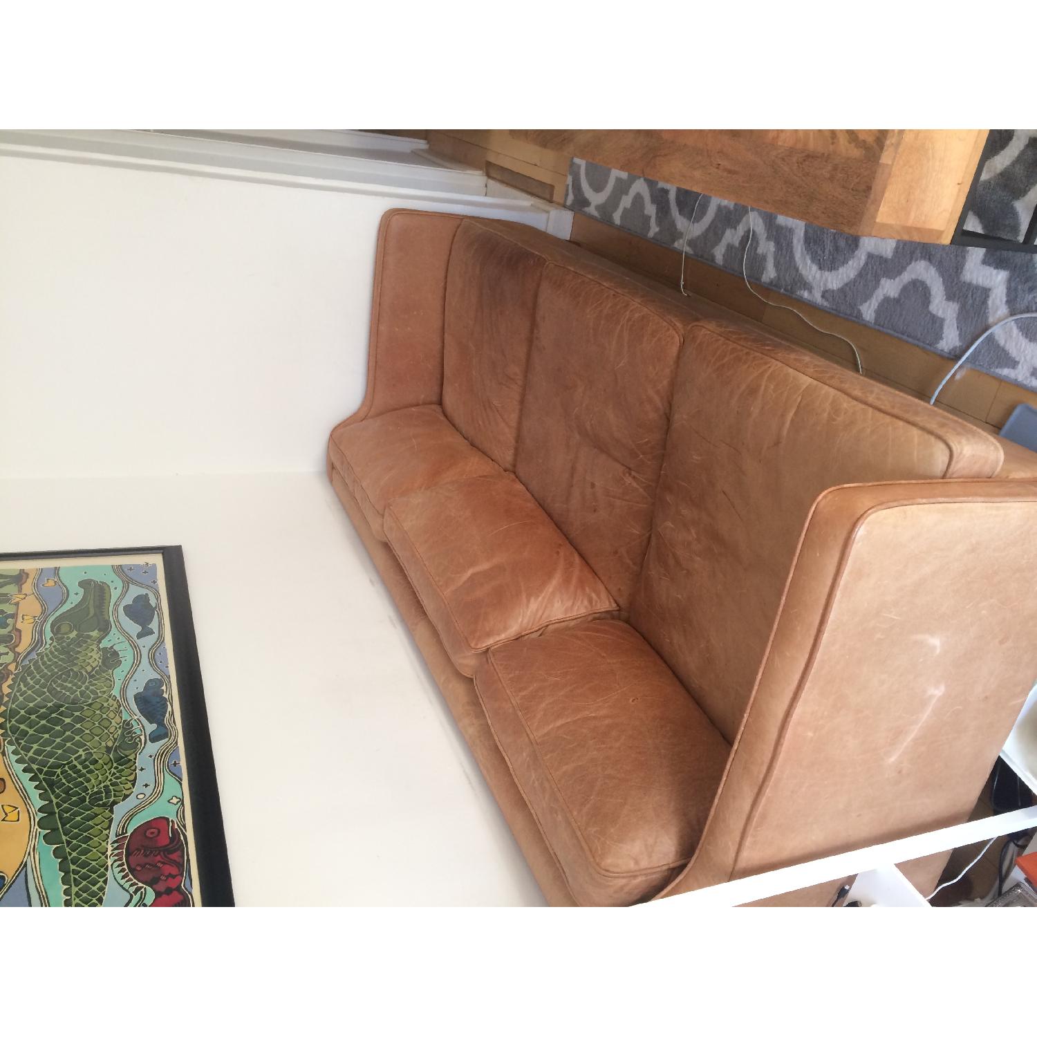 West Elm Hamilton Leather Sofa - image-3