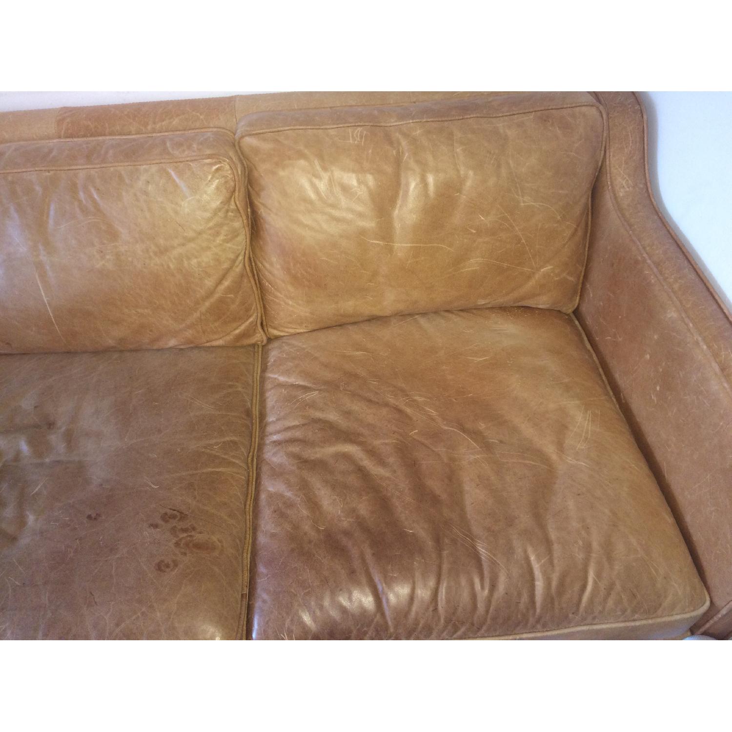 West Elm Hamilton Leather Sofa - image-6