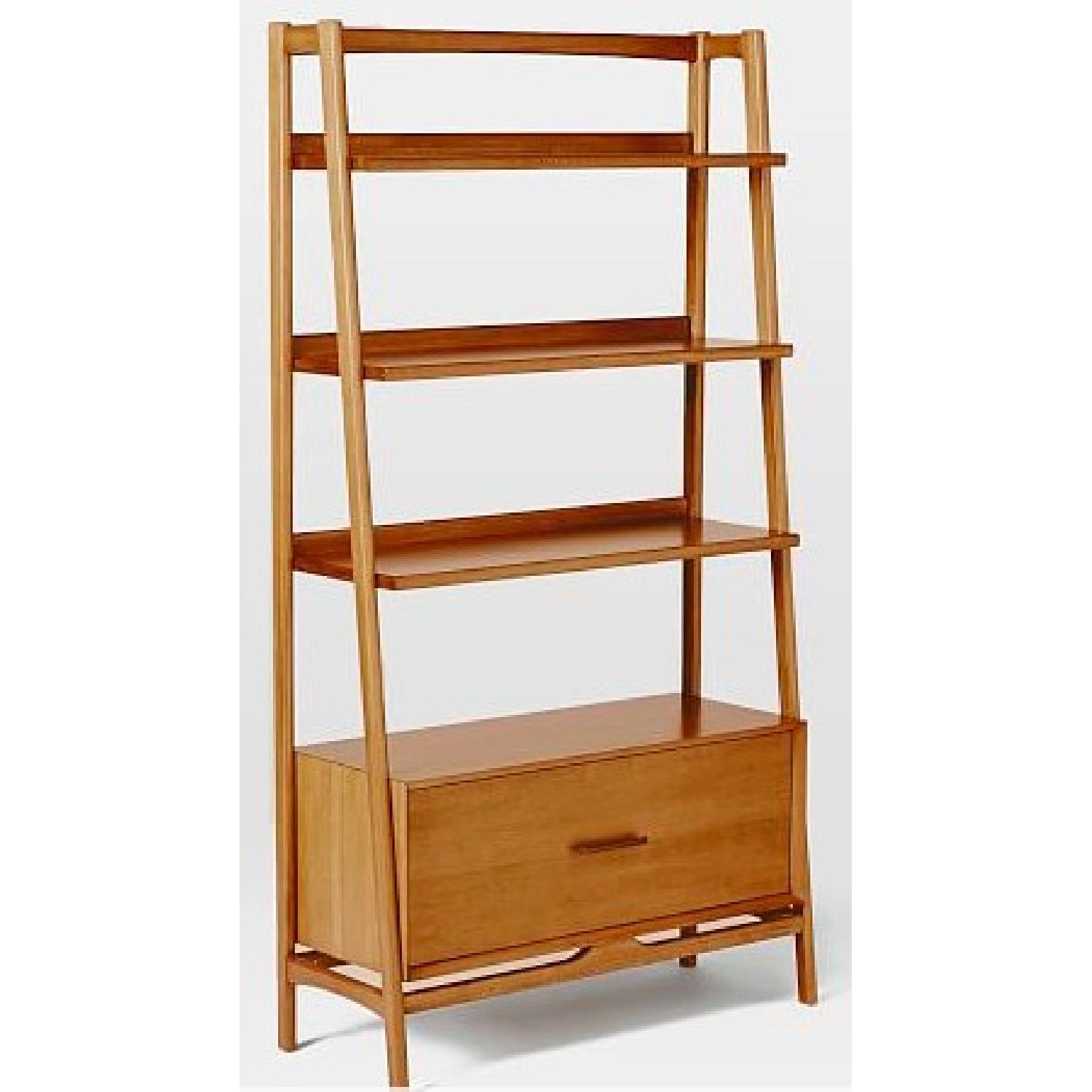 West Elm Mid-Century Bookcase in Acorn - image-1